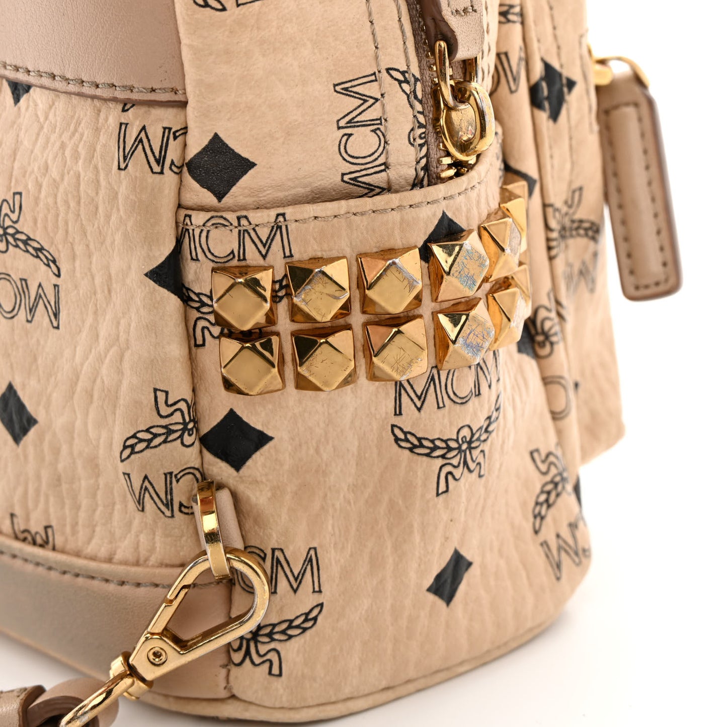 Visetos Side Stud X-Mini Stark Bebe Boo Backpack Beige