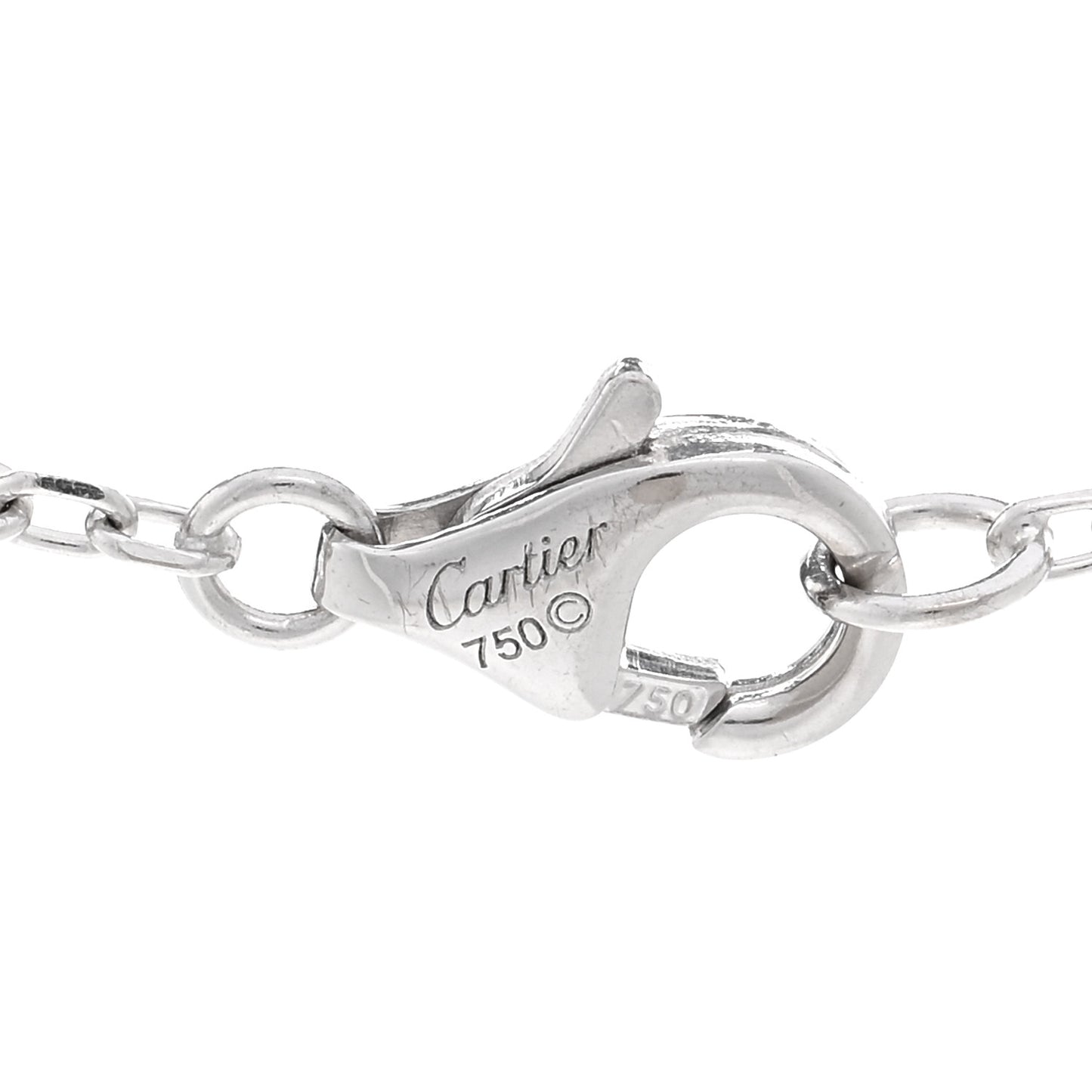 18K White Gold Diamond XS Hearts and Symbols Necklace