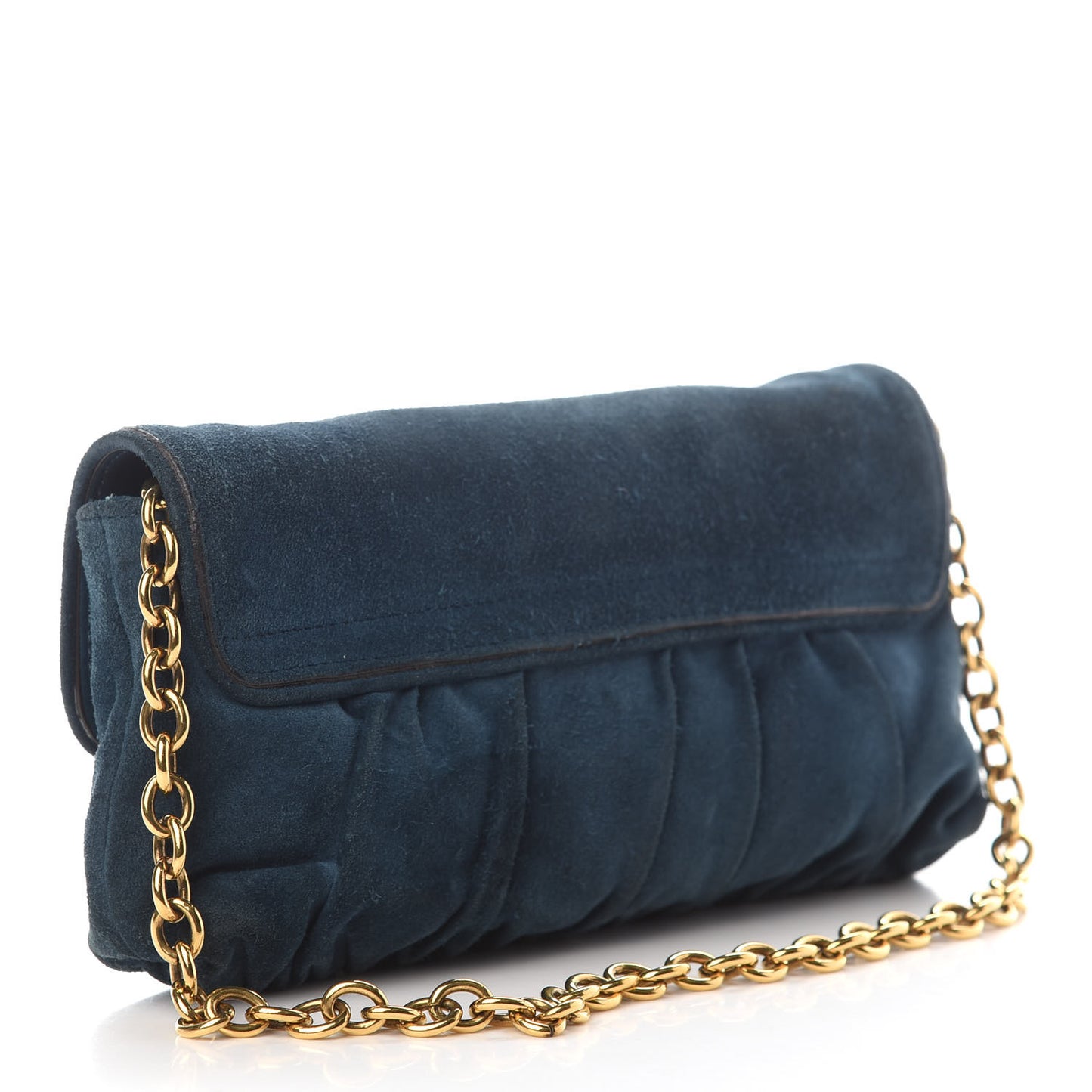 Suede Babouska Clutch Blue