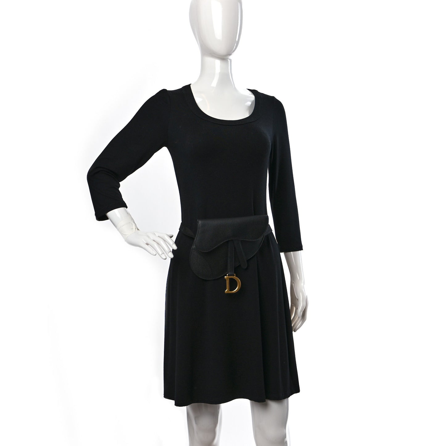 Calfskin Saddle Belt Bag Black
