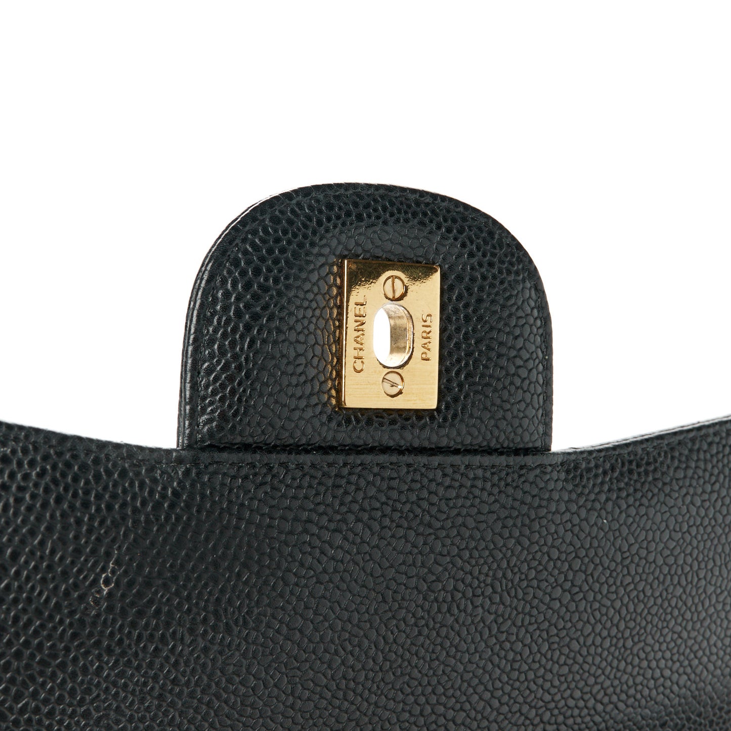Caviar Quilted Maxi Double Flap Black