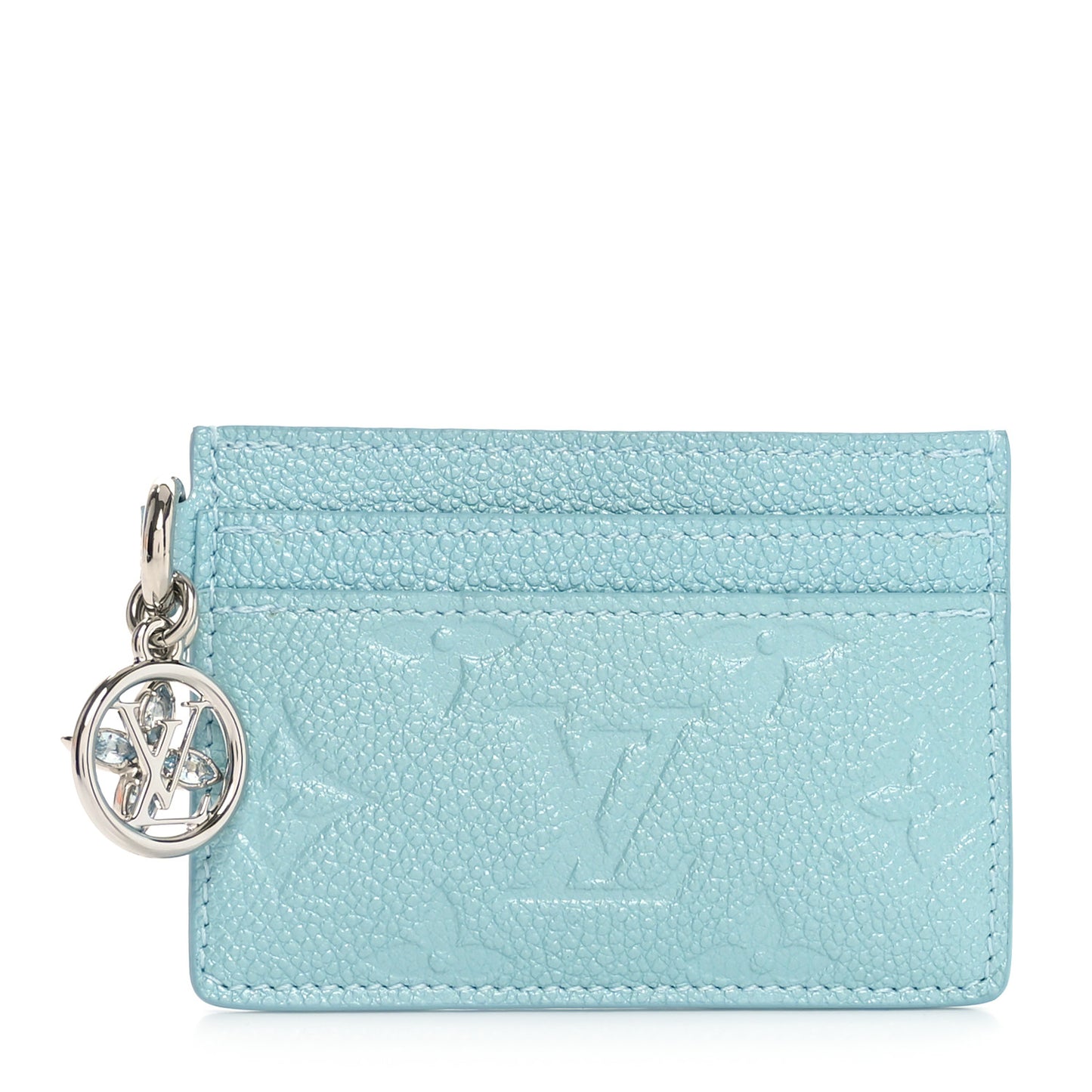 Empreinte Monogram LV Charms Card Holder Pearly Lagoon Turquoise