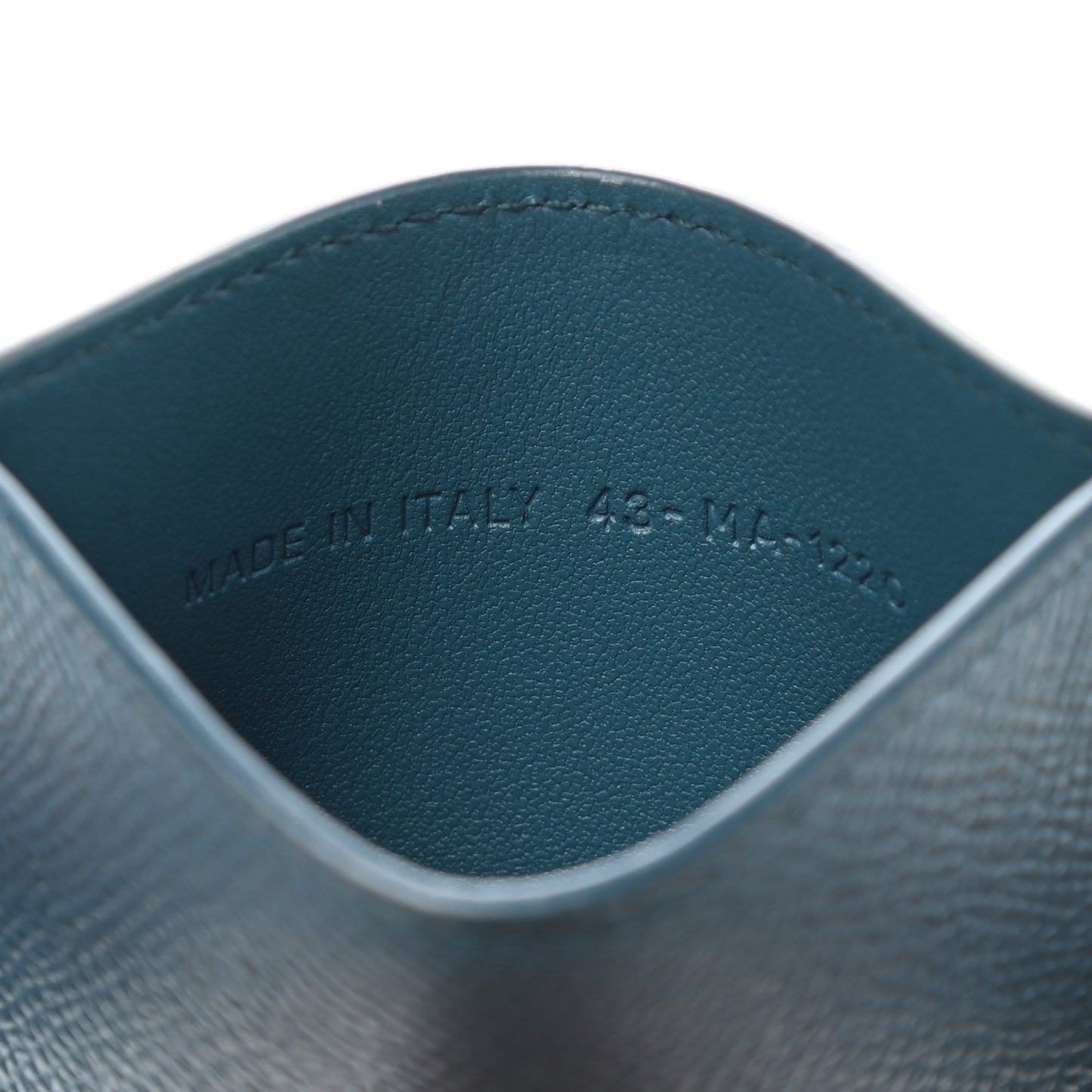 Grained Calfskin 30 Montaigne Card Holder Blue