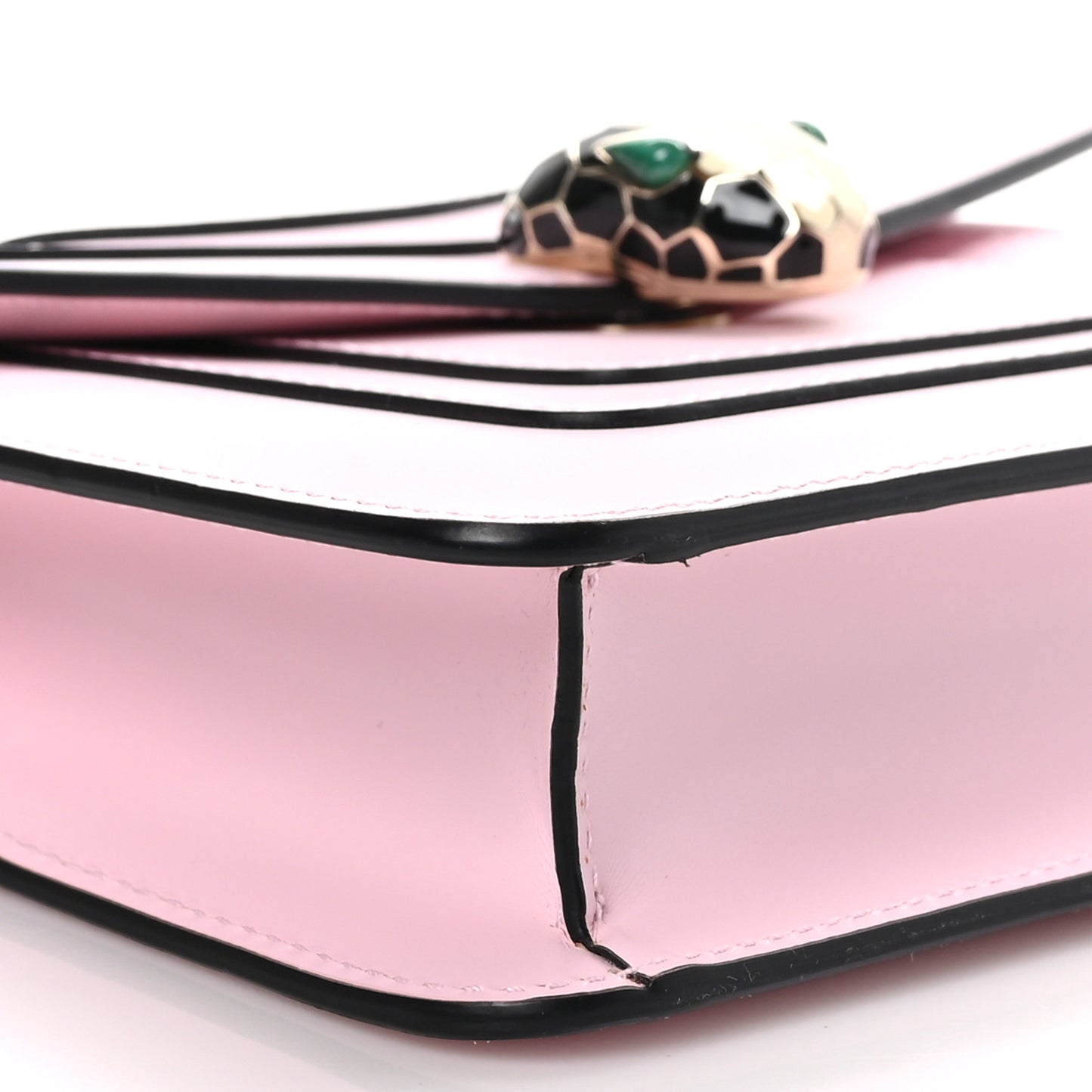 Calfskin Small Serpenti Forever Snake Strap Crossbody Bag Light Pink