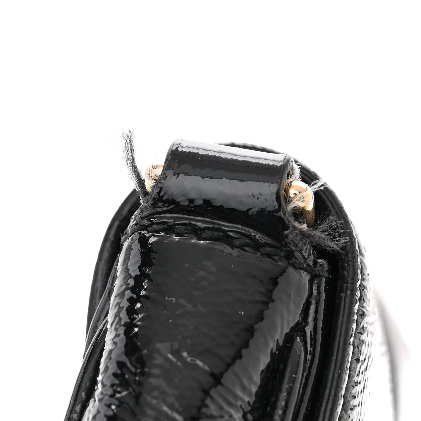 Patent Medium Soho Flap Crossbody Black