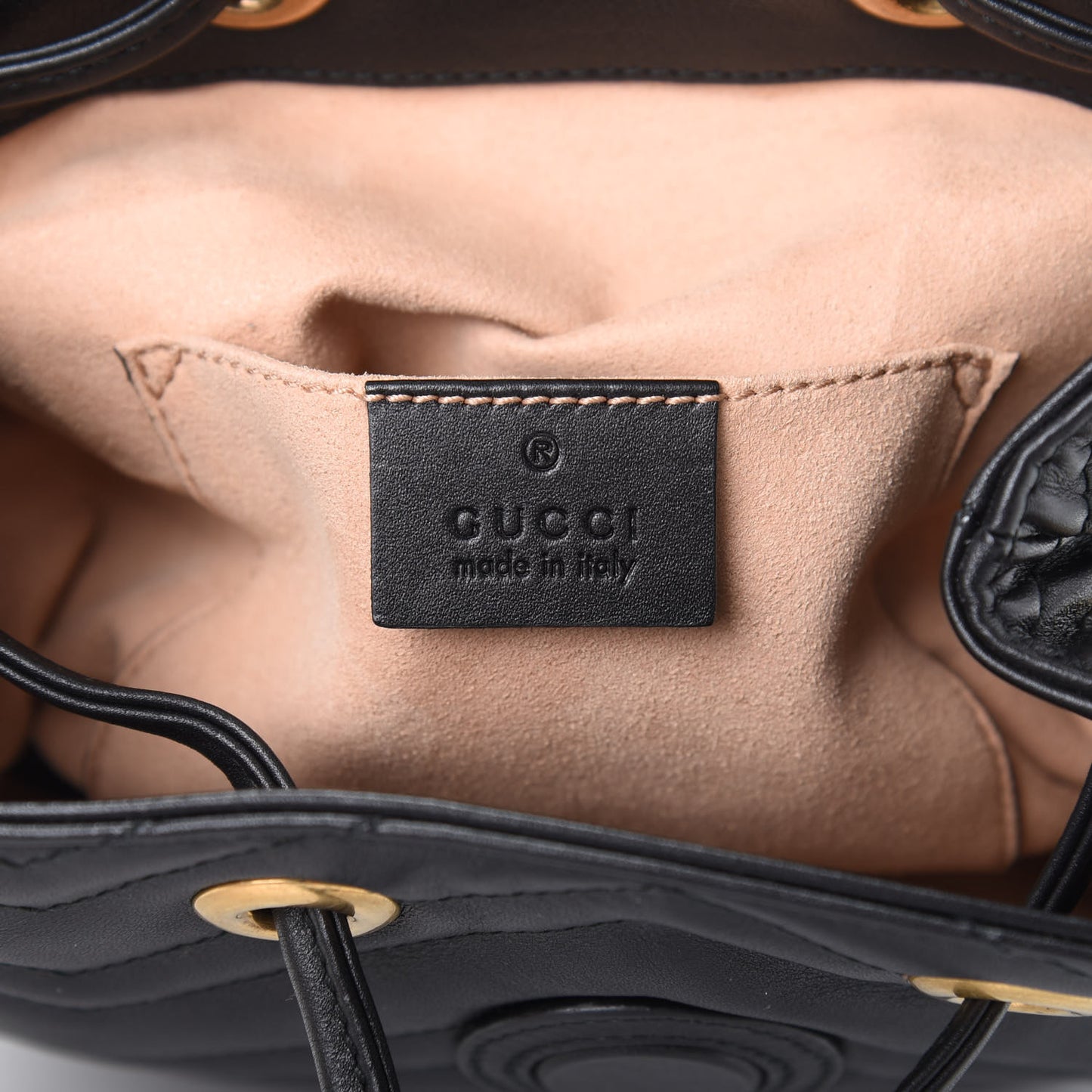 Calfskin Matelasse GG Marmont Flap Backpack Black