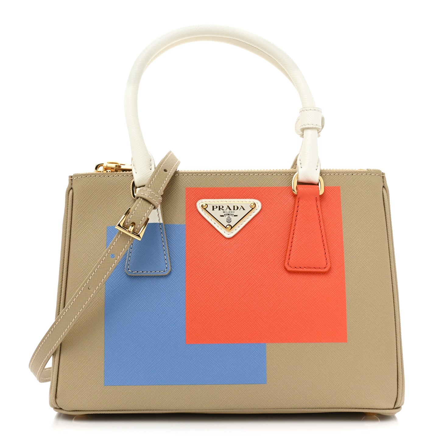 X ALEX DA CORTE Saffiano Special Edition Small Galleria Double Zip Tote Deserto Aranico