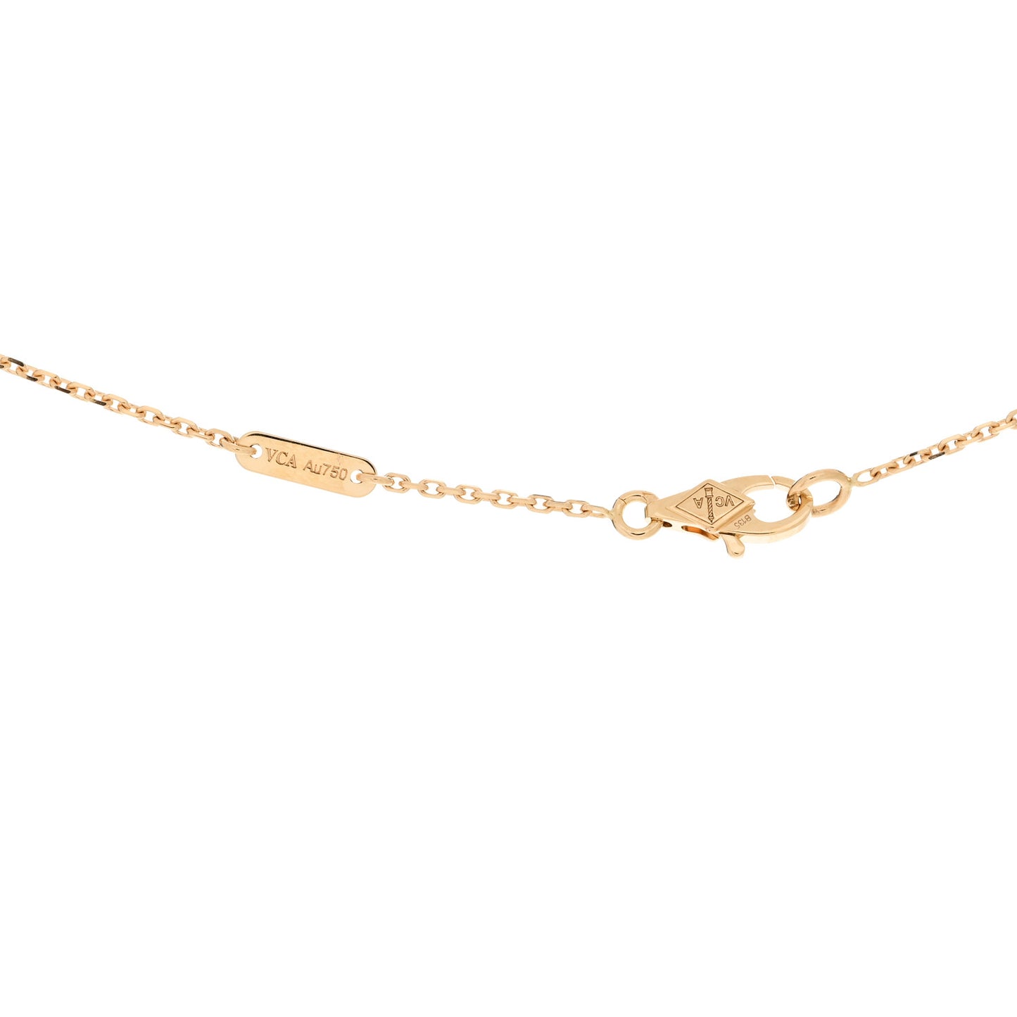 18K Yellow Gold Mother of Pearl Sweet Alhambra Butterfly Pendant Necklace