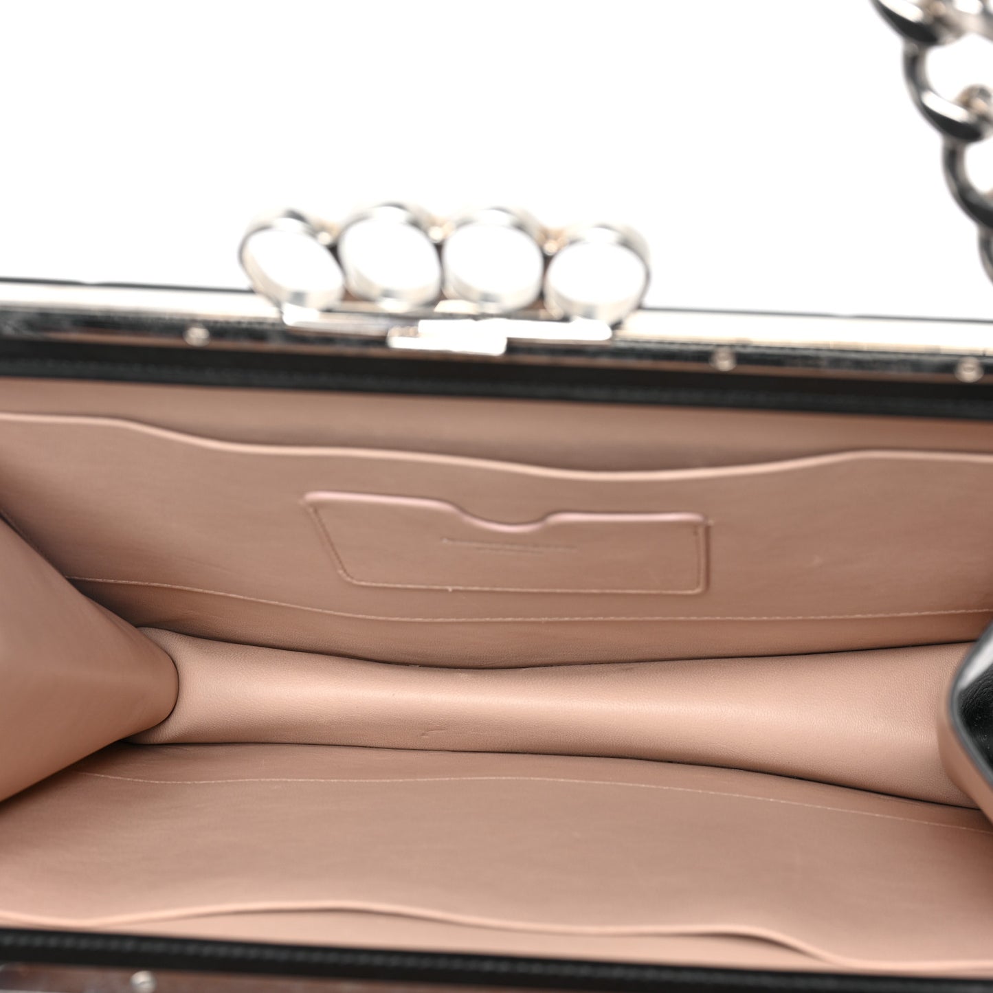 Calfskin Four Ring Shoulder Bag Black