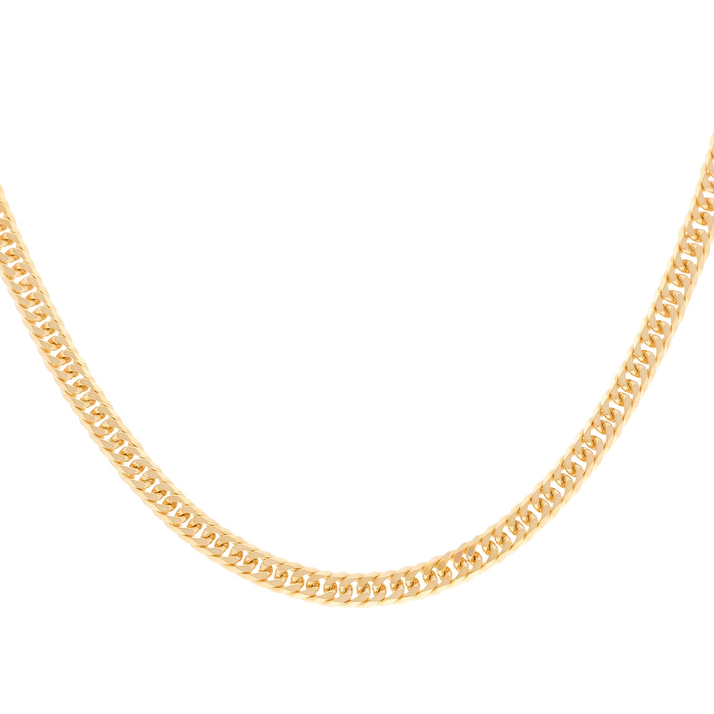 18K Yellow Gold Curb Chain Necklace 15.75"