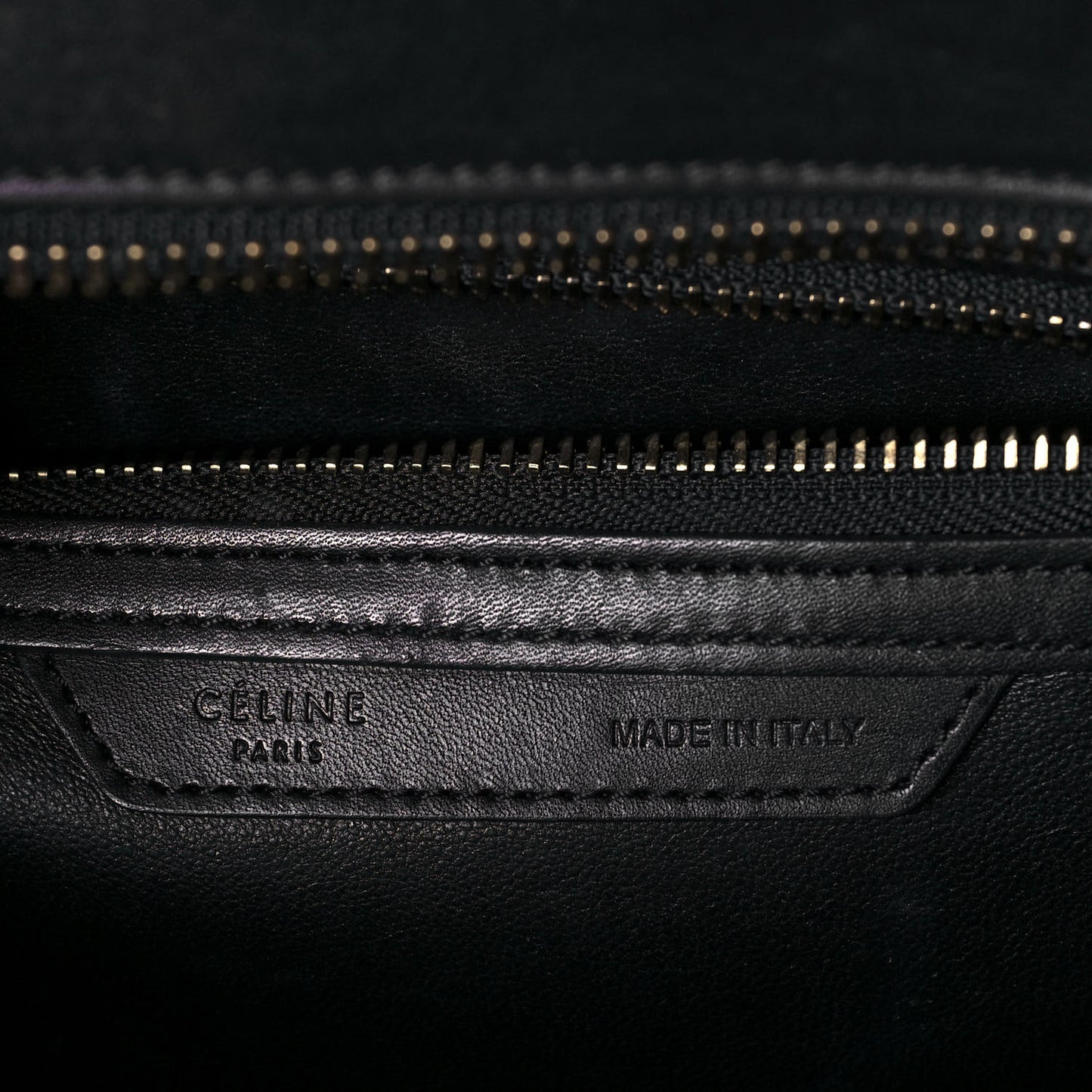 Felt Smooth Calfskin Micro Tri-Color Luggage Brown Black