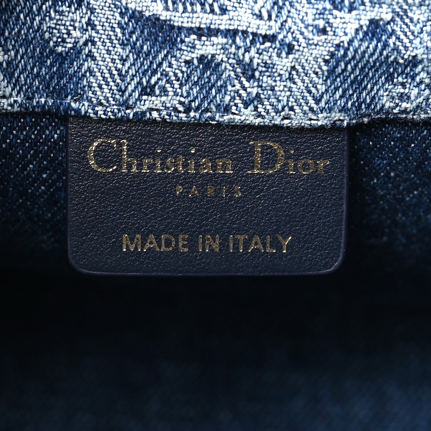 Denim Oblique Mini Book Tote With Strap Blue