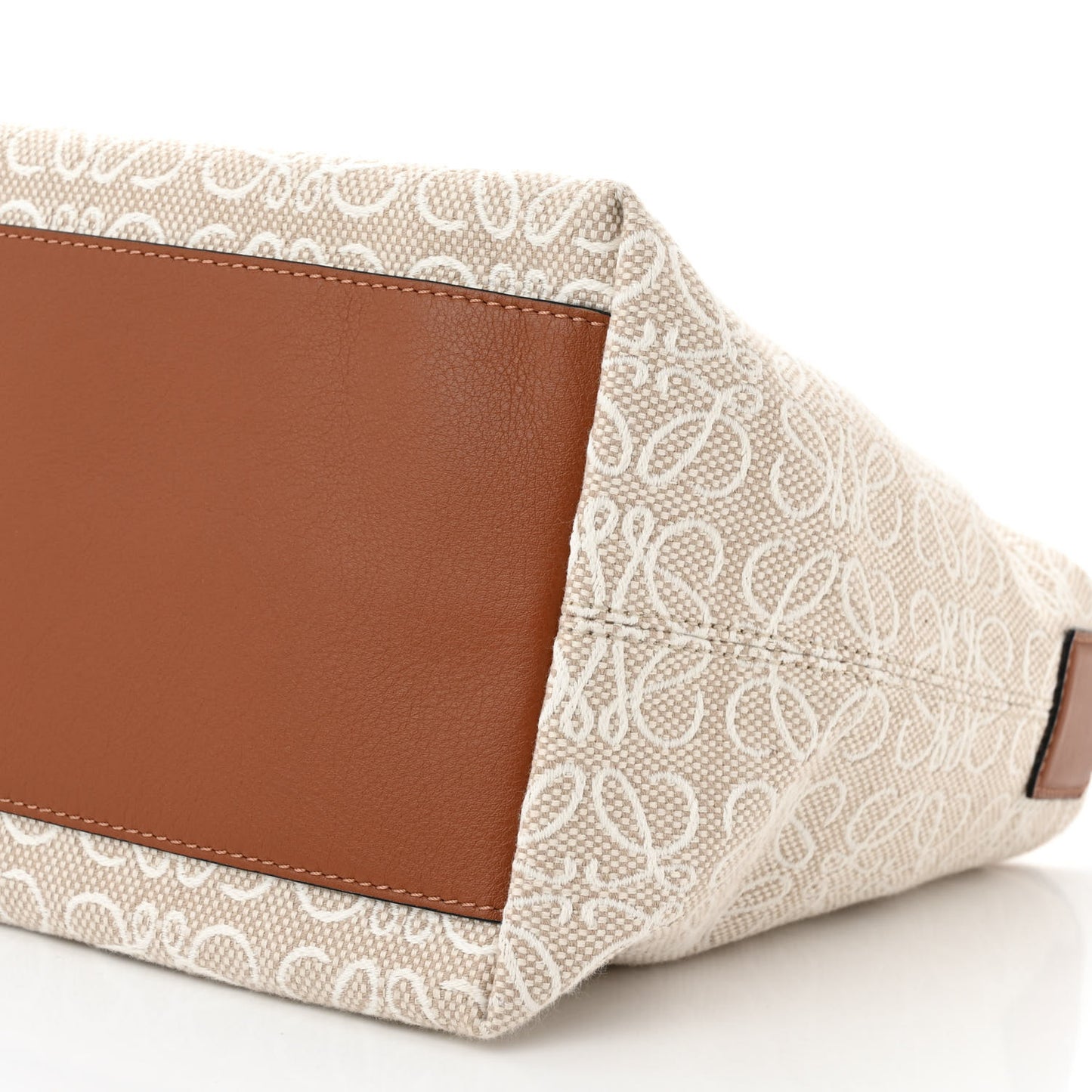 Jacquard Anagram Calfskin Small Cubi Bag Ecru Tan