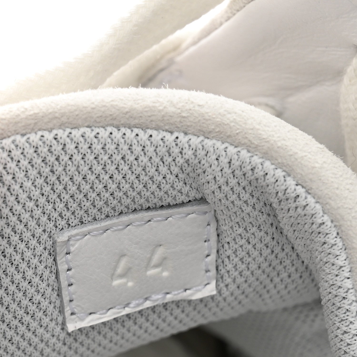 Hermes Air Mesh Suede Goatskin Bouncing Sneakers 44 White Black 7 of 8