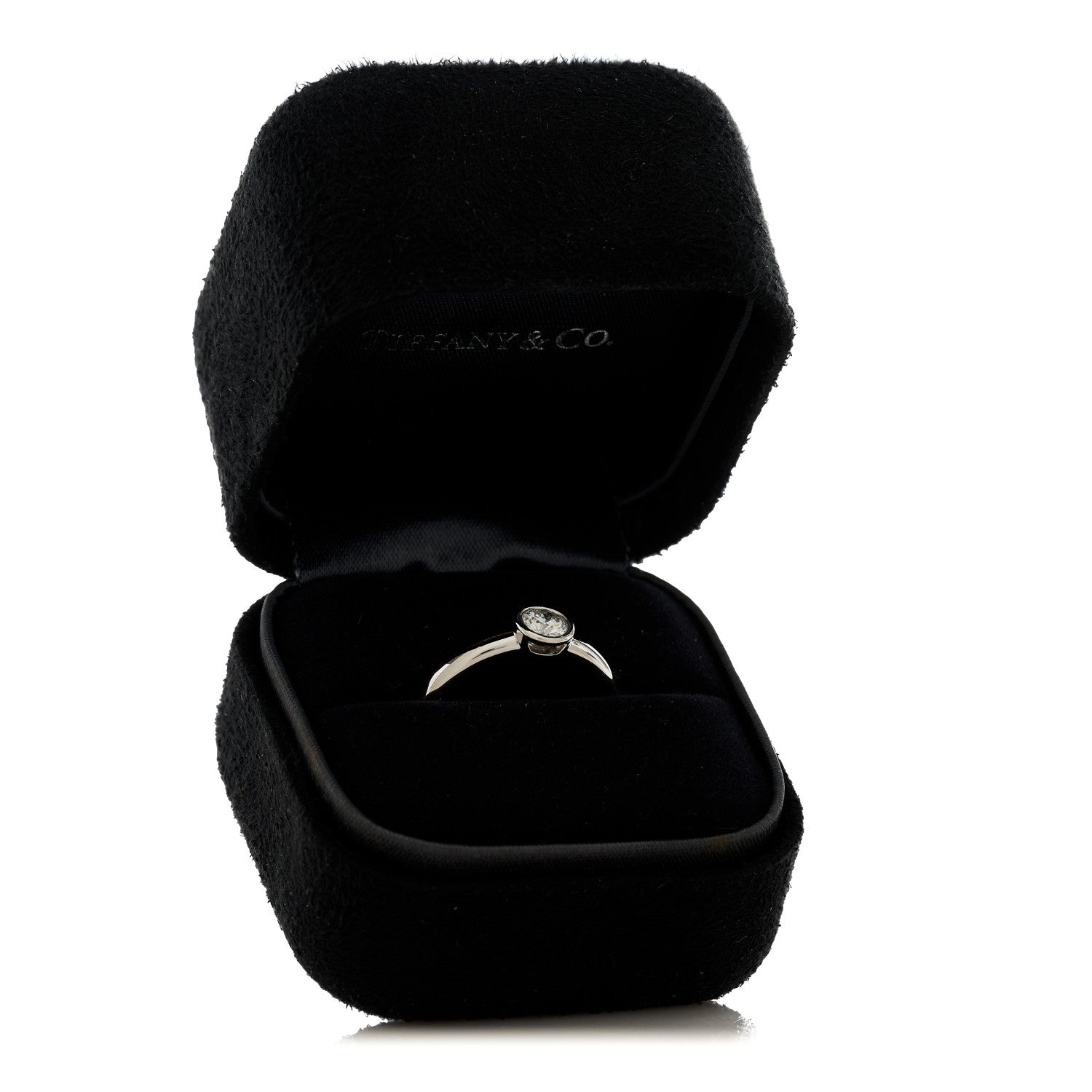 Tiffany Platinum Diamond .35ct Bezet Ring 50 5.5 8 of 8