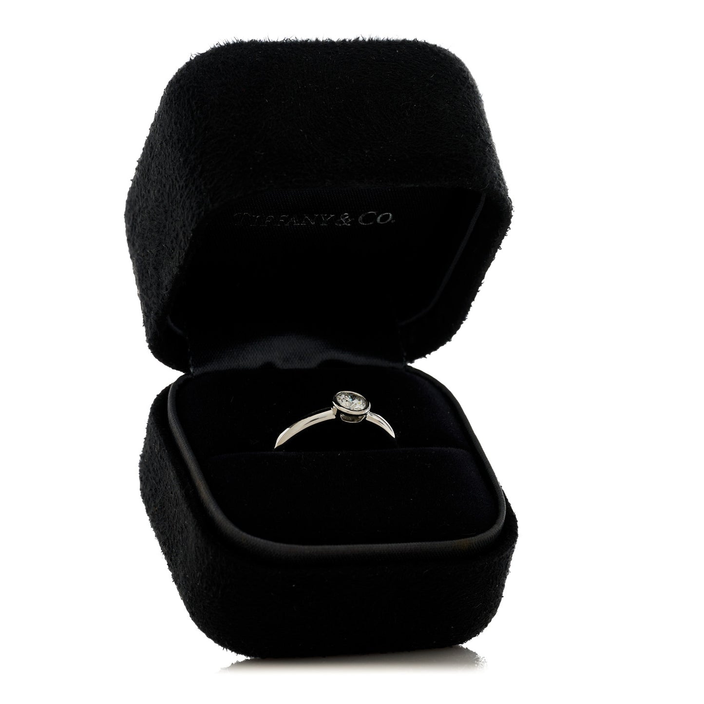 Platinum Diamond .35ct Bezet Ring 50 5.5