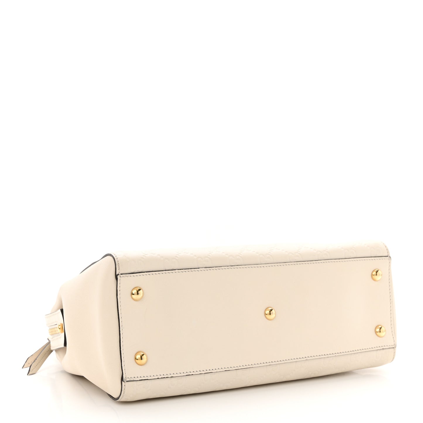 Guccissima Signature Medium Shoulder Tote Bag Mystic White