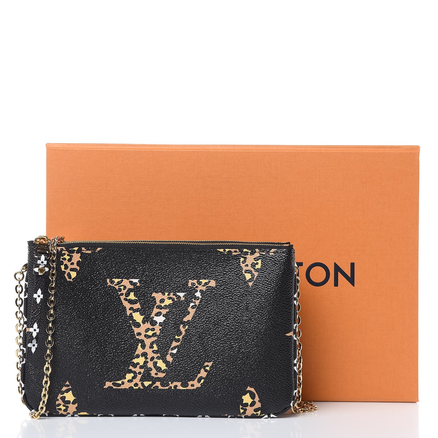 Monogram Giant Jungle Pochette Double Zip Black