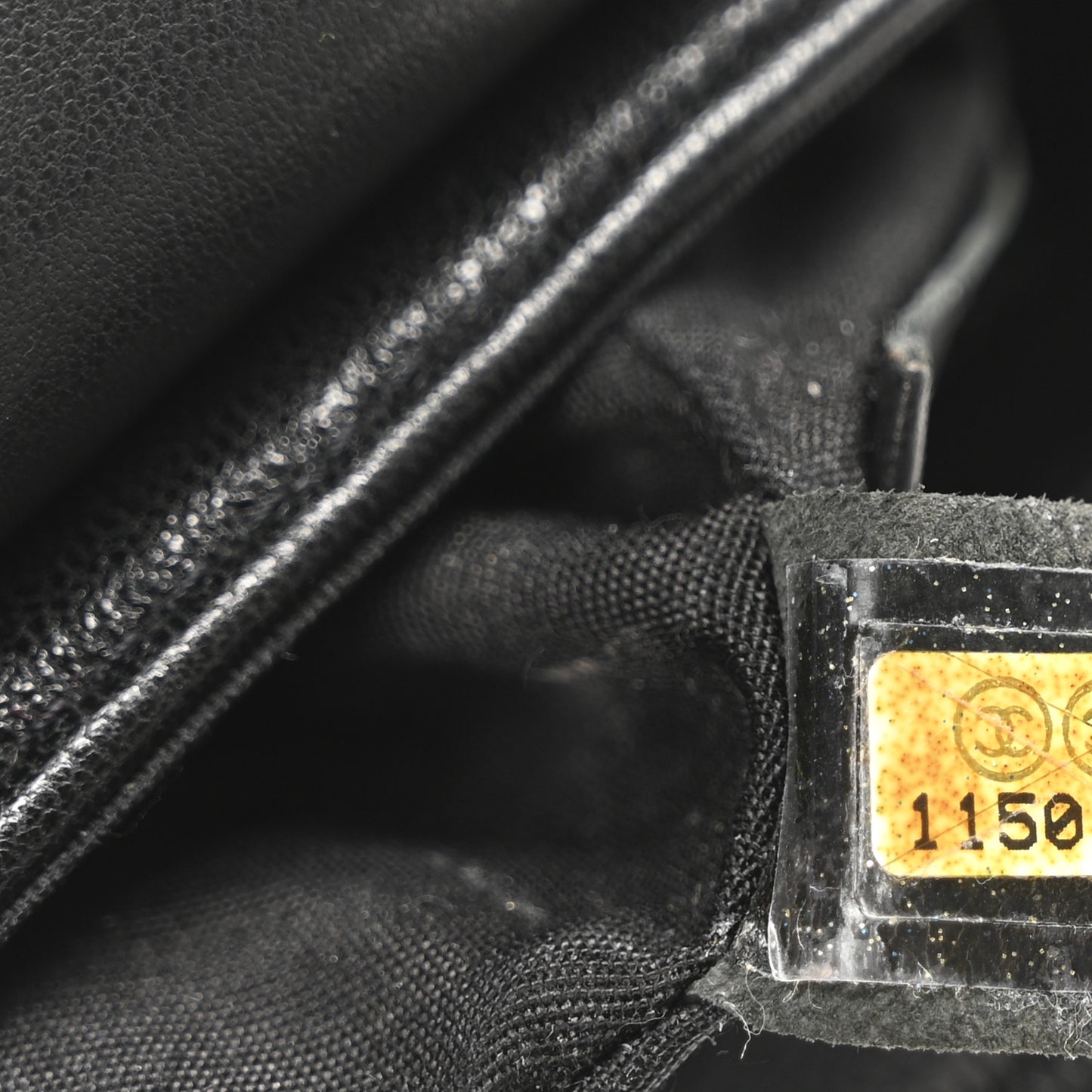 Lambskin Half Moon Wallet On Chain WOC Black