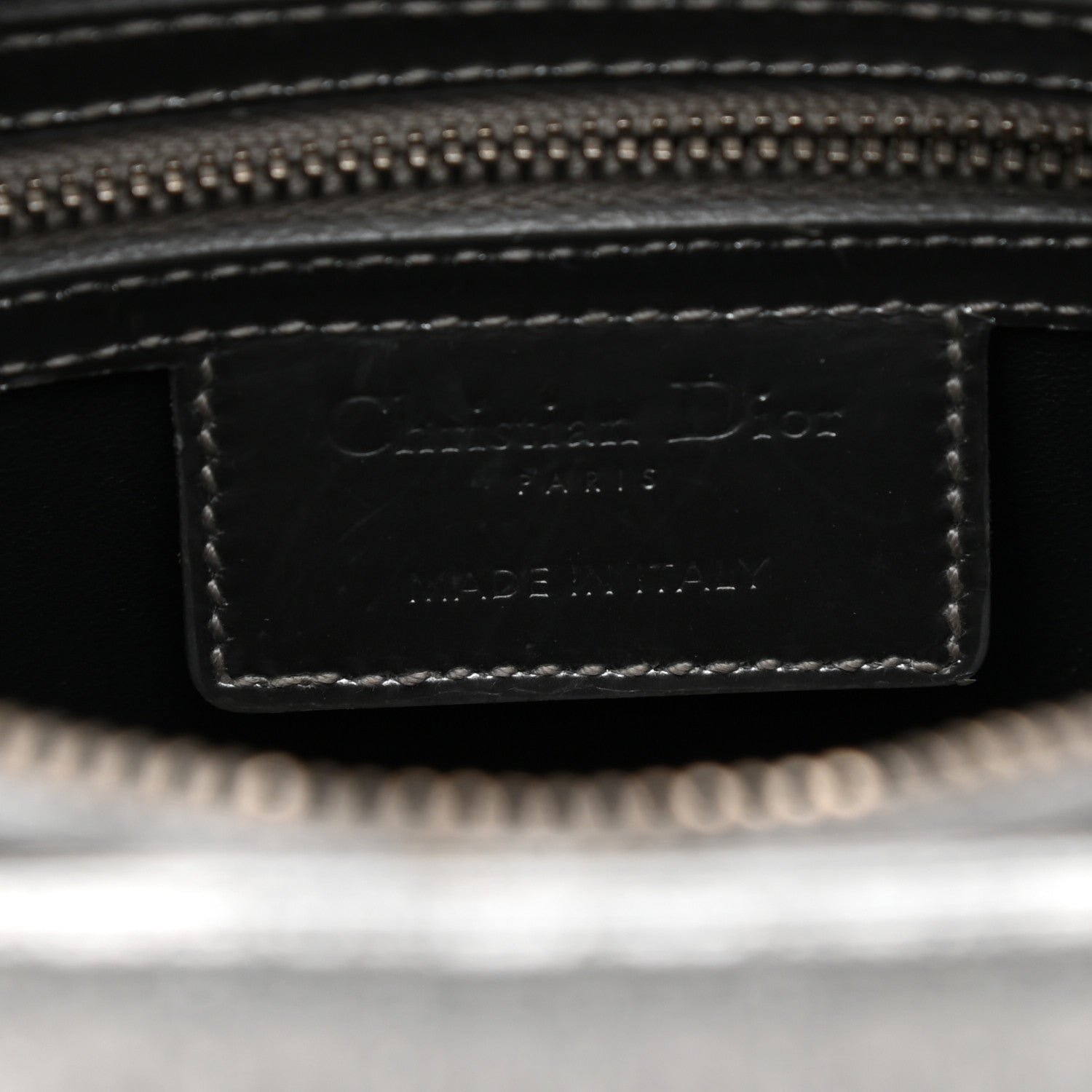 Christian Dior Metallic Patent Micro-Cannage Medium Lady Dior Silver 6 of 9