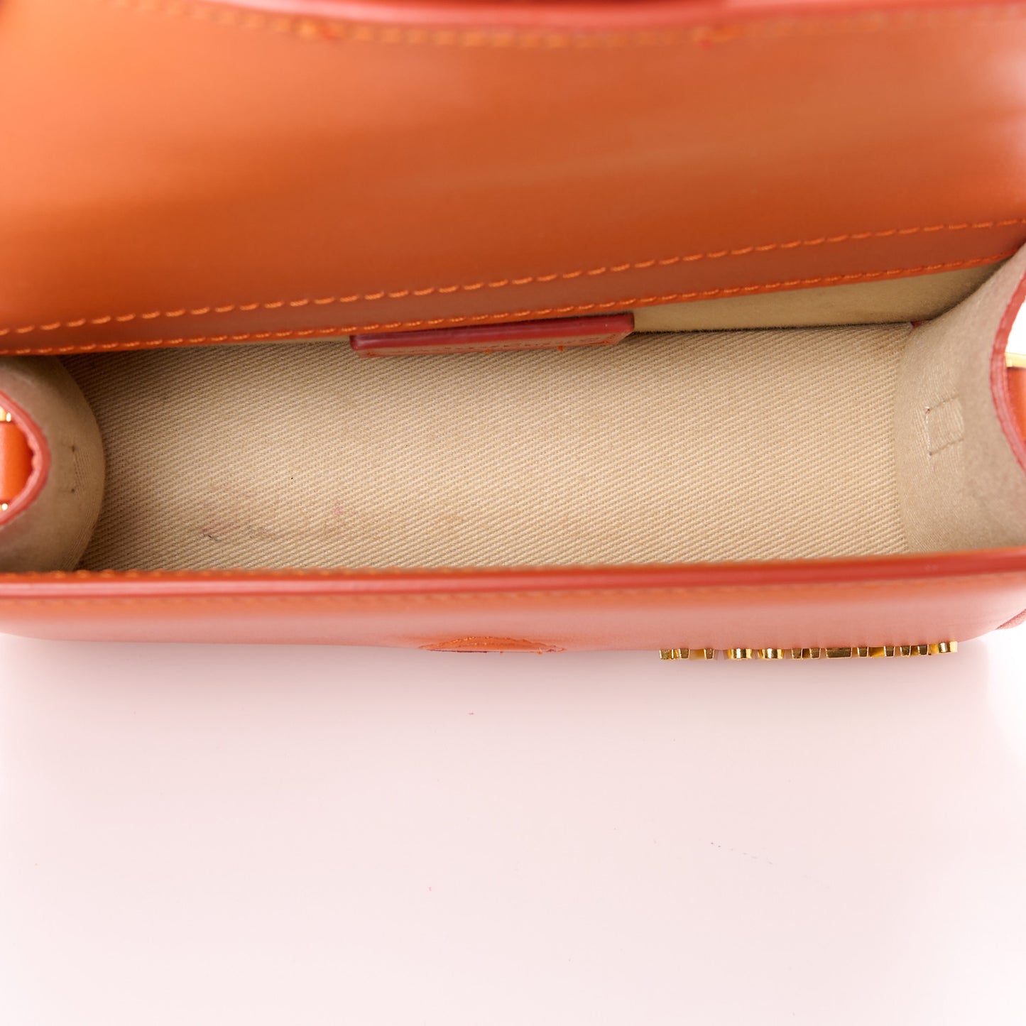 Smooth Calfskin Le Bambino Dark Orange