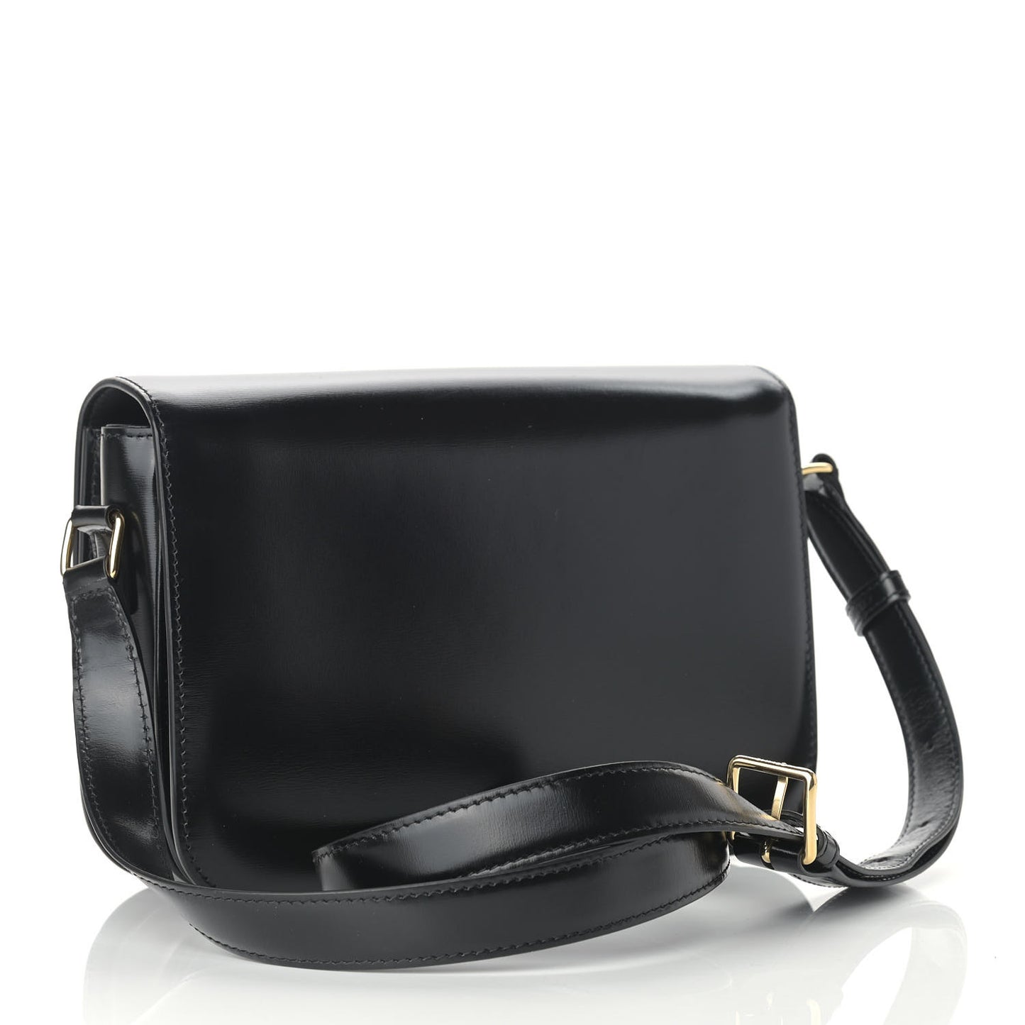Shiny Calfskin Medium Triomphe Black