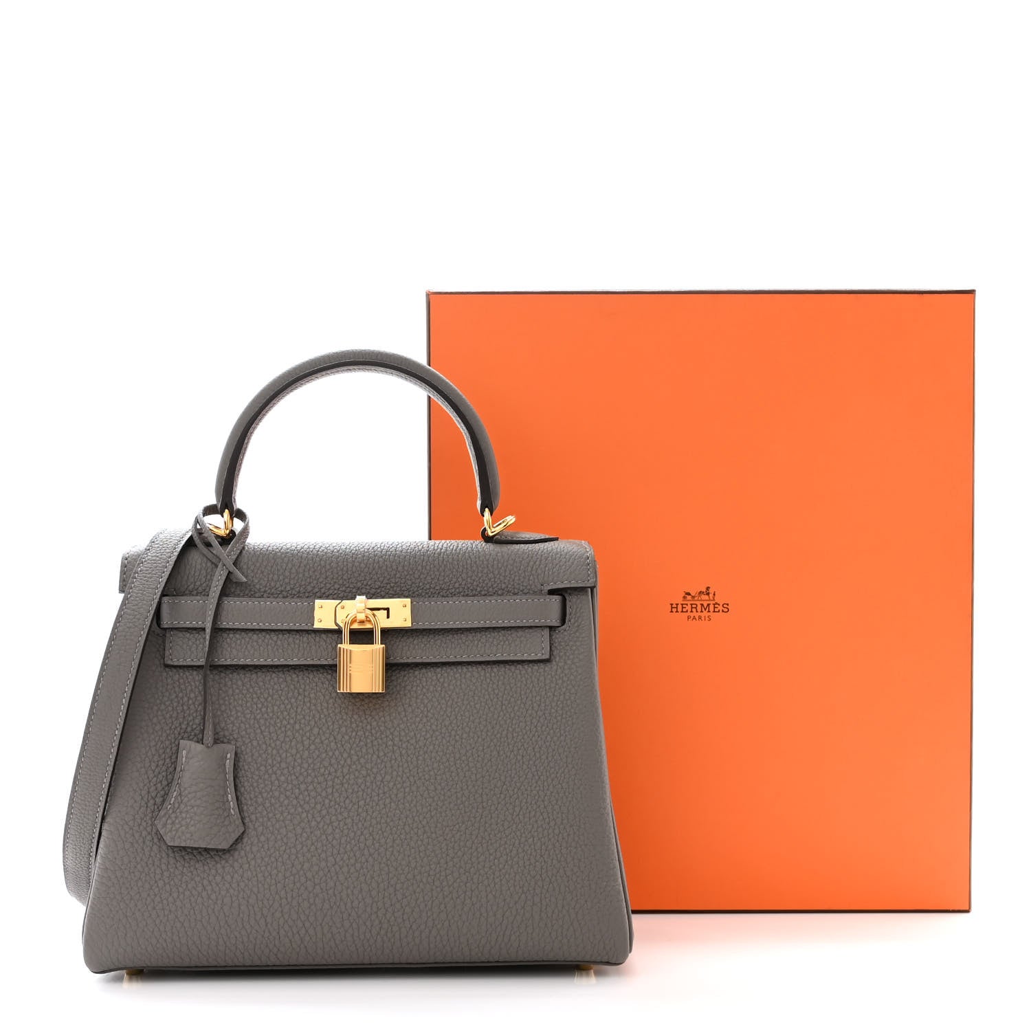 Hermes Togo Kelly Retourne 25 Gris Meyer 11 of 11