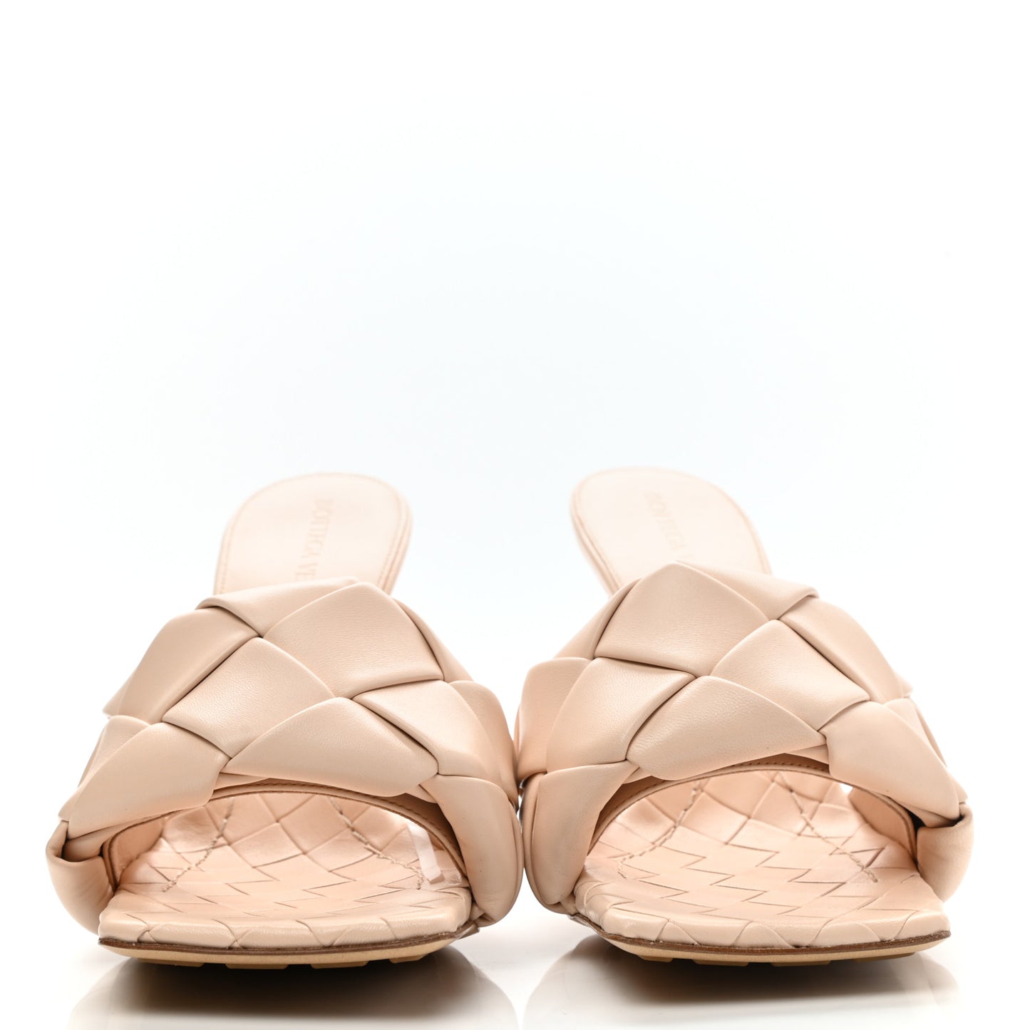 Nappa Maxi Intrecciato Lido Mule Sandals 37.5 Bandage