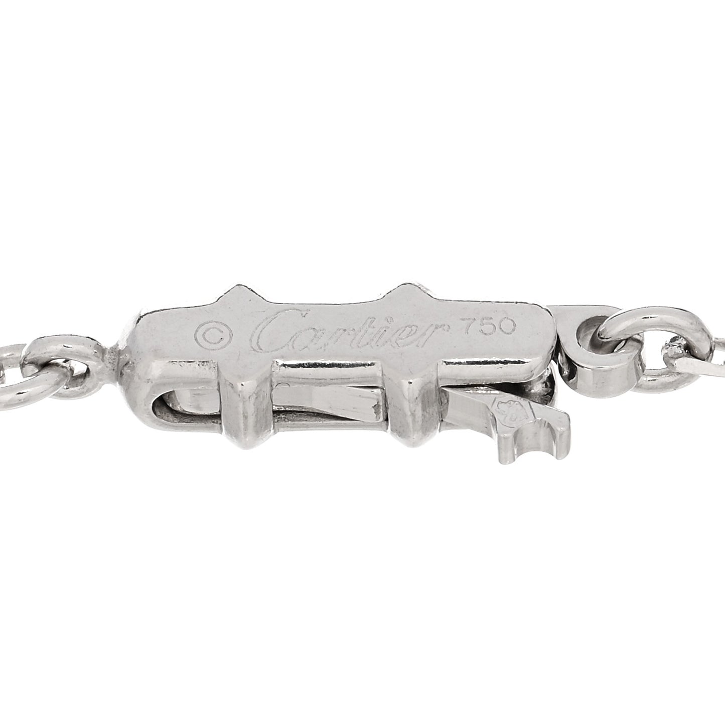18K White Gold LOVE Station bracelet