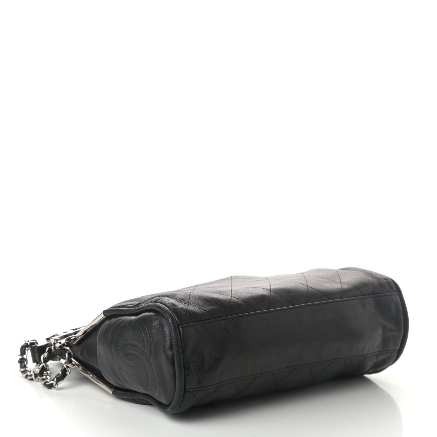 Lambskin Stitched Medium Ultimate Soft Tote Black