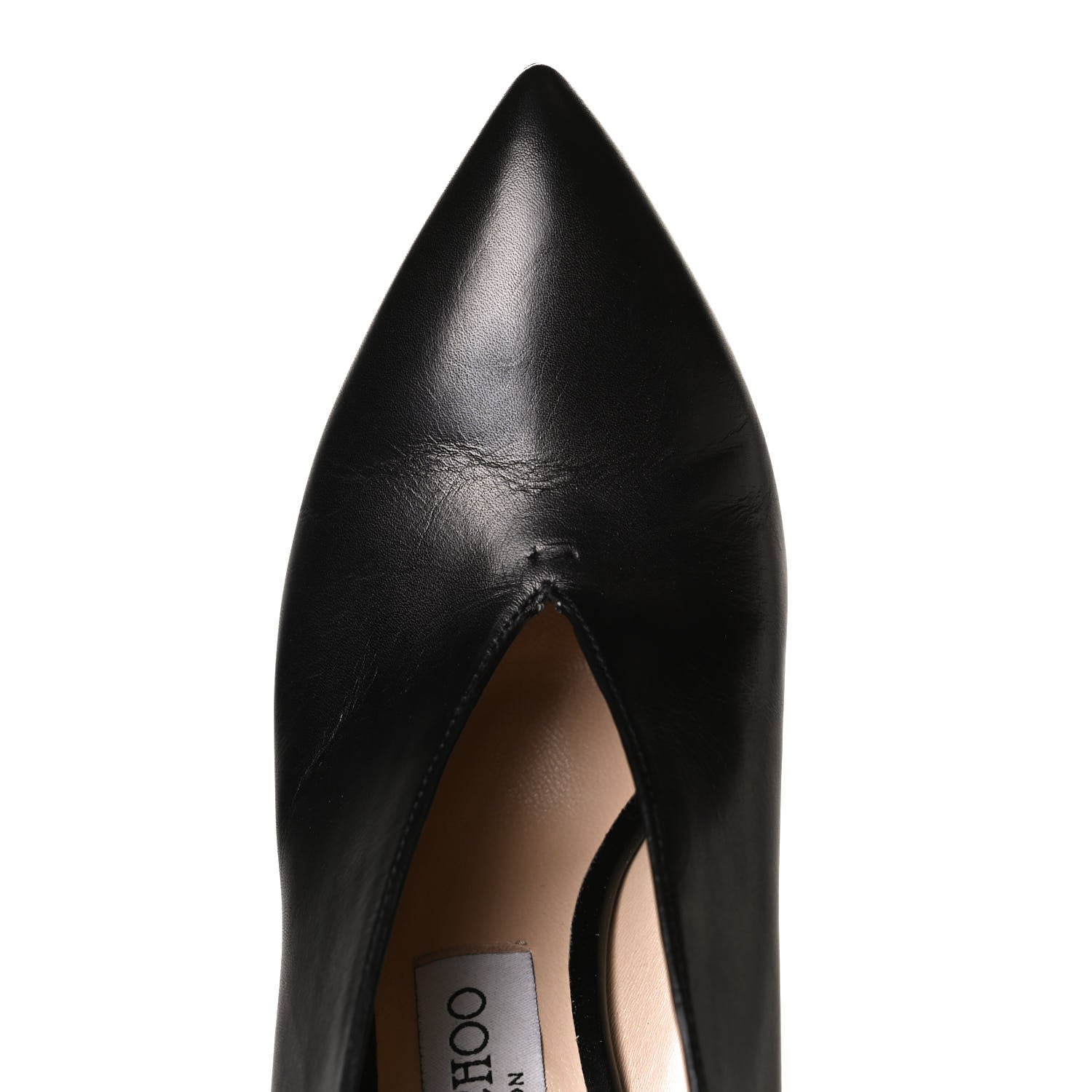 Jimmy Choo Shiny Calfskin Lark 100 Pumps 36 Black 2 of 11