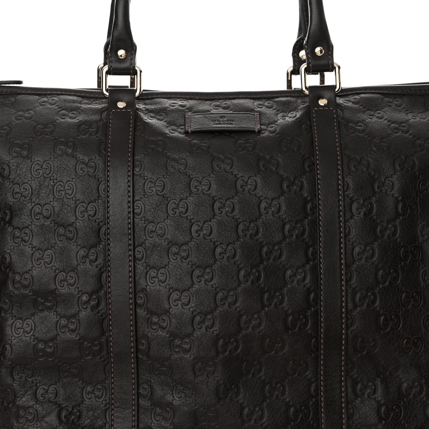 Guccissima Medium Joy Tote Bag Dark Brown