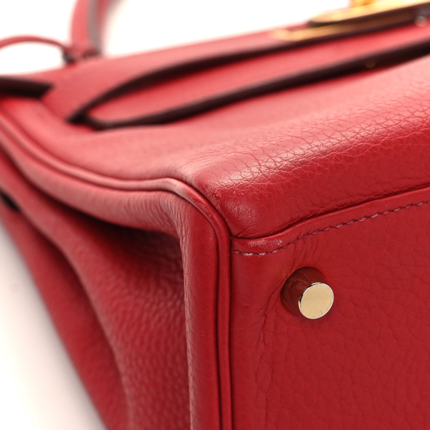 Hermes Taurillon Clemence Kelly Retourne 28 Rouge Vif 9 of 15