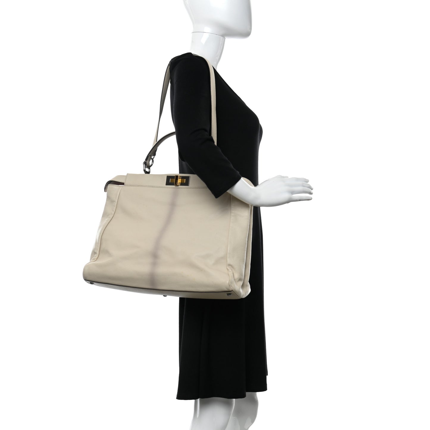 Goatskin Stingray Large Peekaboo Iconic Satchel White Pink