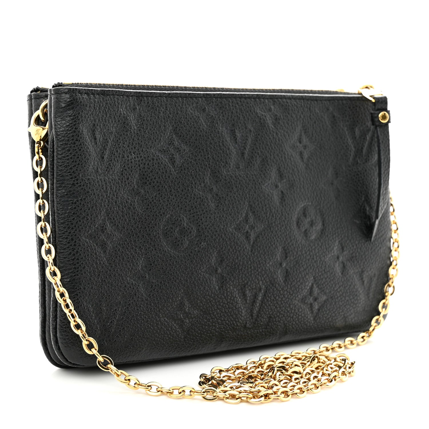 Louis Vuitton Empreinte Double Zip Pochette Black 3 of 10