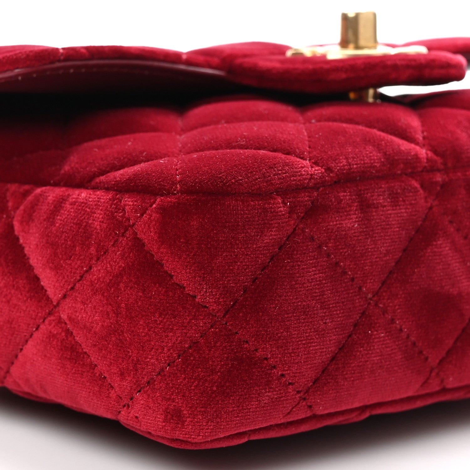 Chanel Velvet Enamel Mini Flap Red 9 of 11
