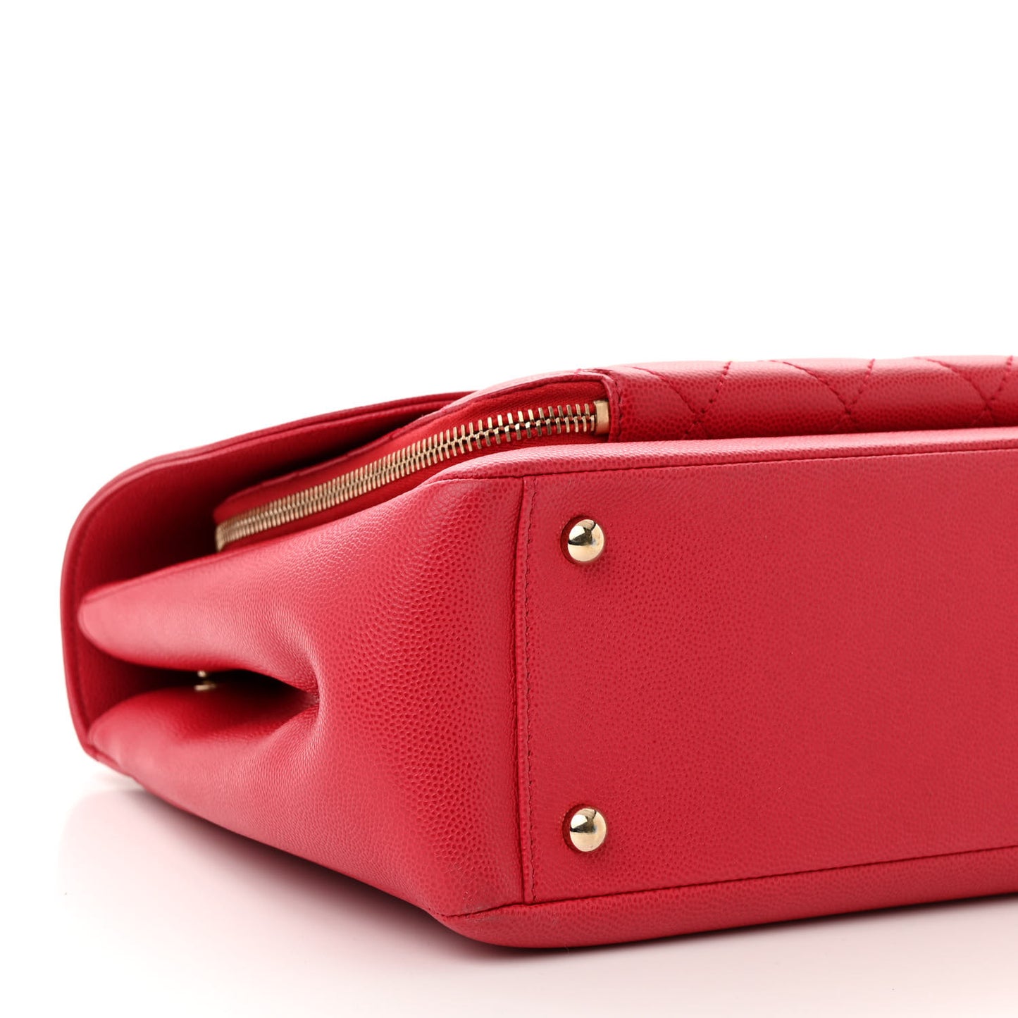 Caviar Quilted Large Business Affinity Flap Red