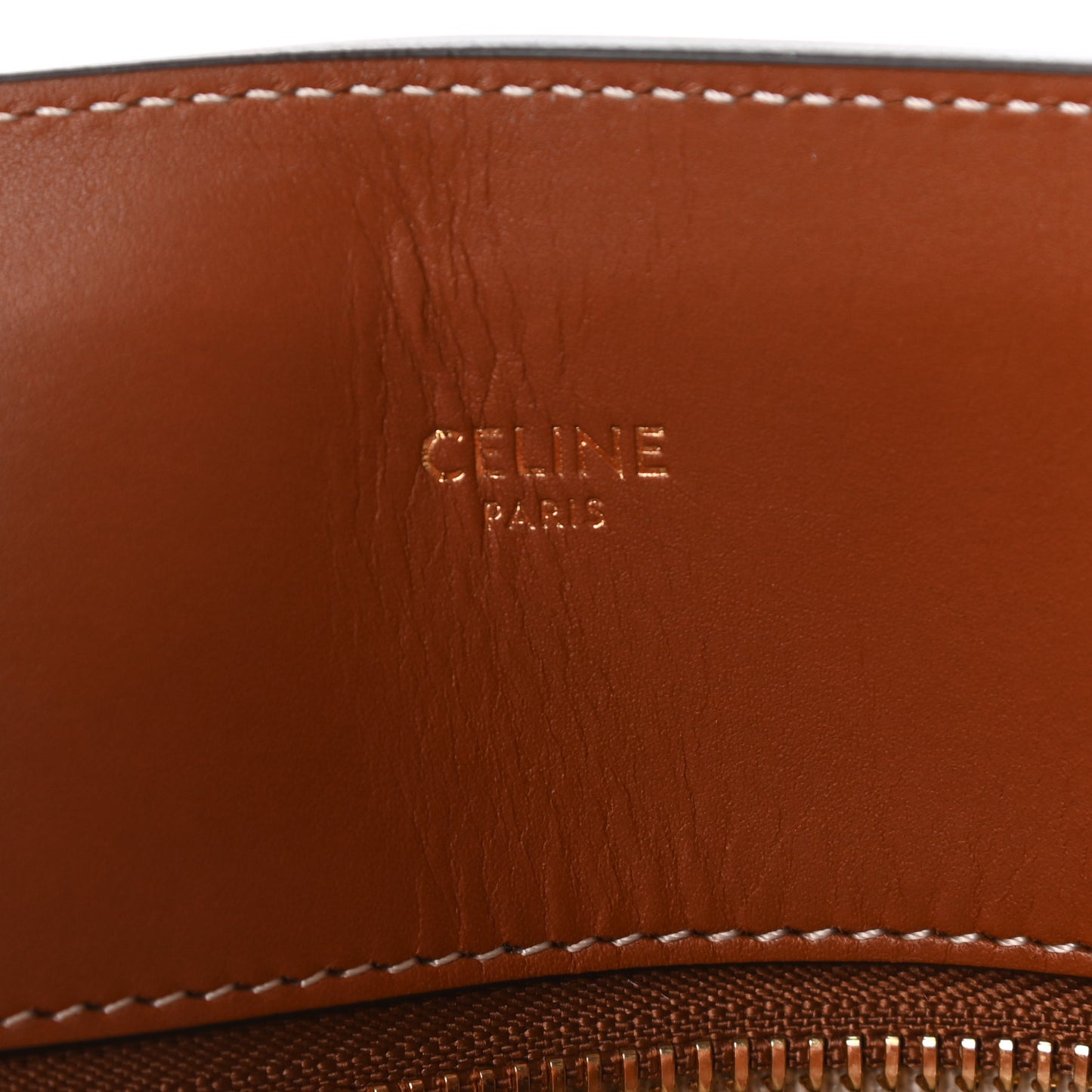 Maillon Triomphe Canvas Calfskin Small Vertical Cabas Navy Tan