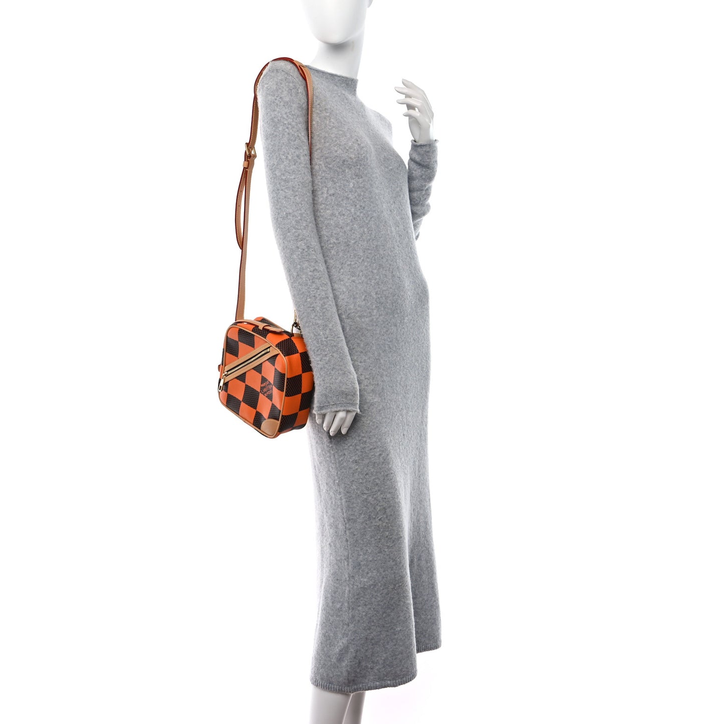 Damier Pop Chess Messenger Orange