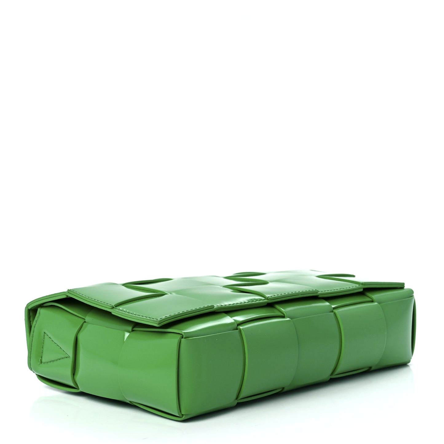 Brushed Calfskin Maxi Intrecciato Cassette Crossbody Bag Parakeet