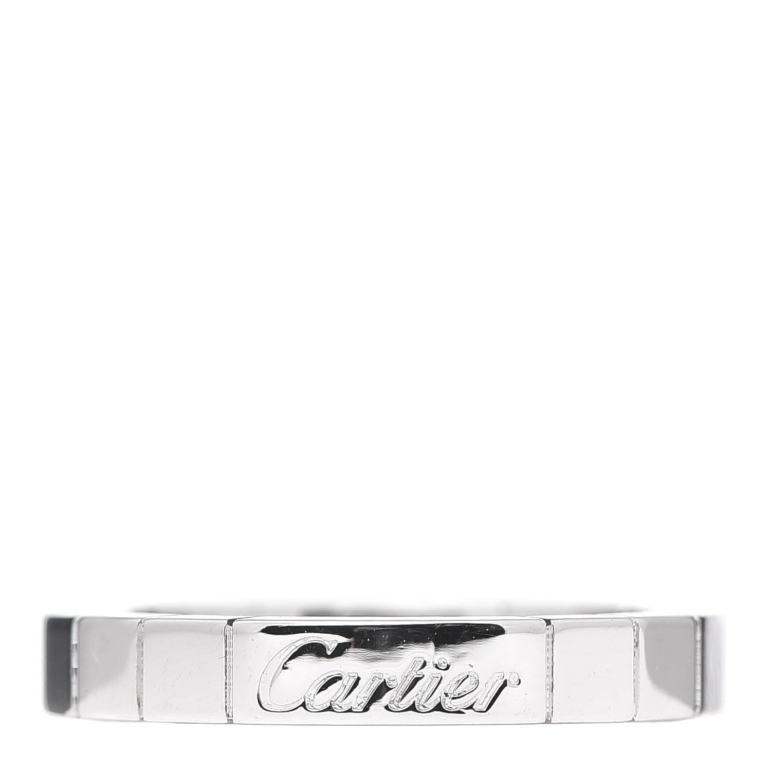 Cartier 18K White Gold Lanieres Ring 49 4.75 1 of 5