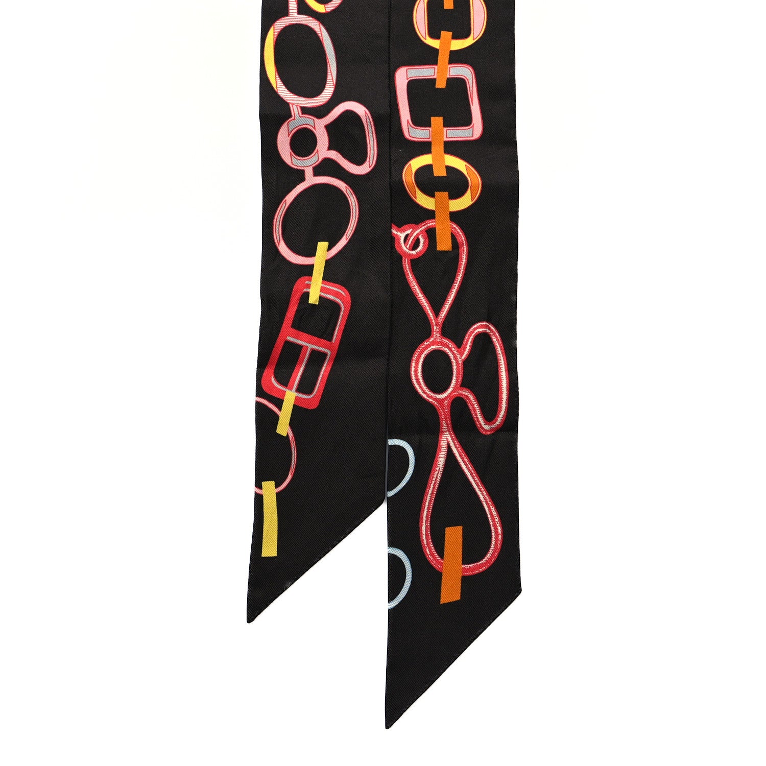 Hermes Silk Do Re Boucles Twilly Black Rose Multicolore 2 of 4