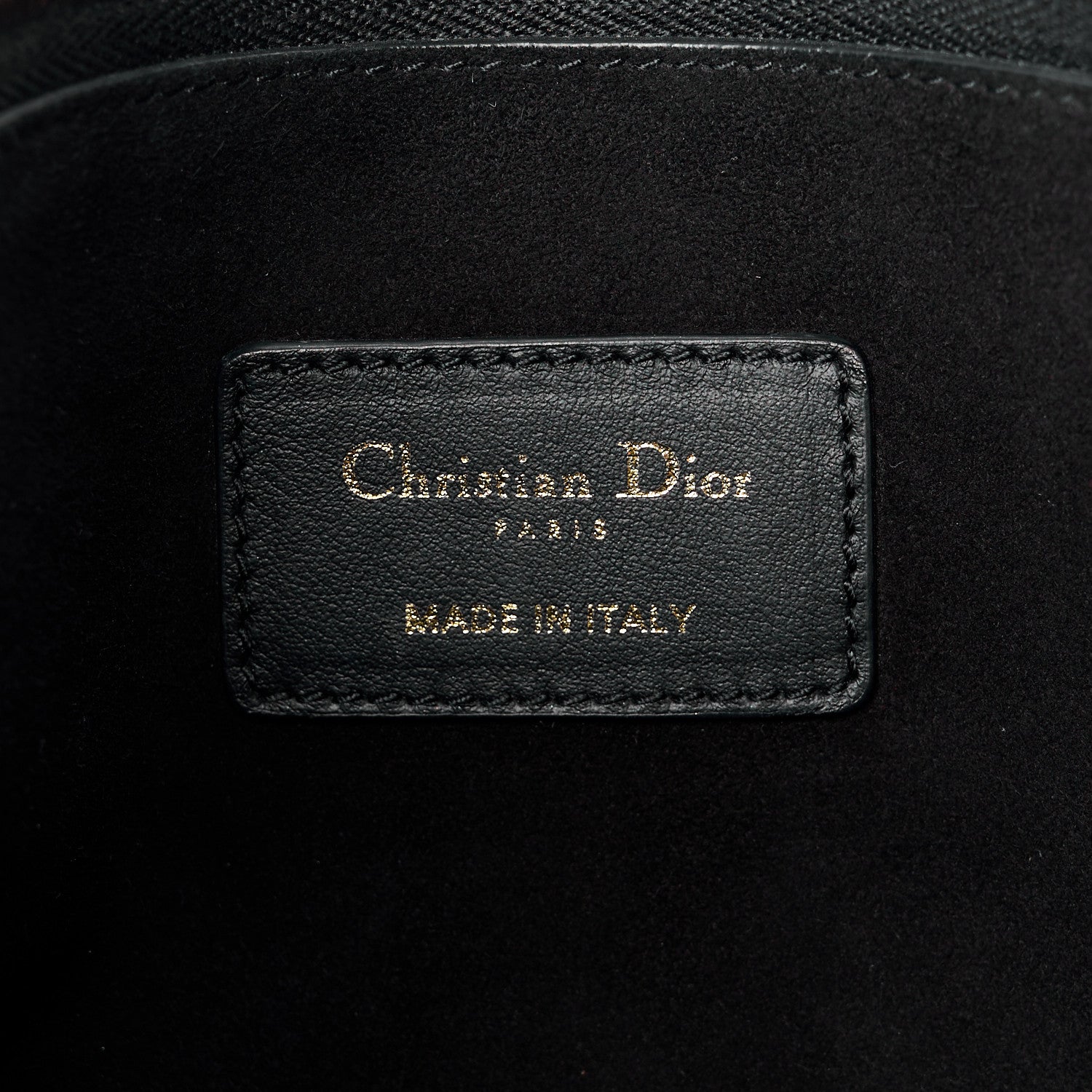 Christian Dior Calfskin Medium Diordouble Zip Pouch Black 6 of 10
