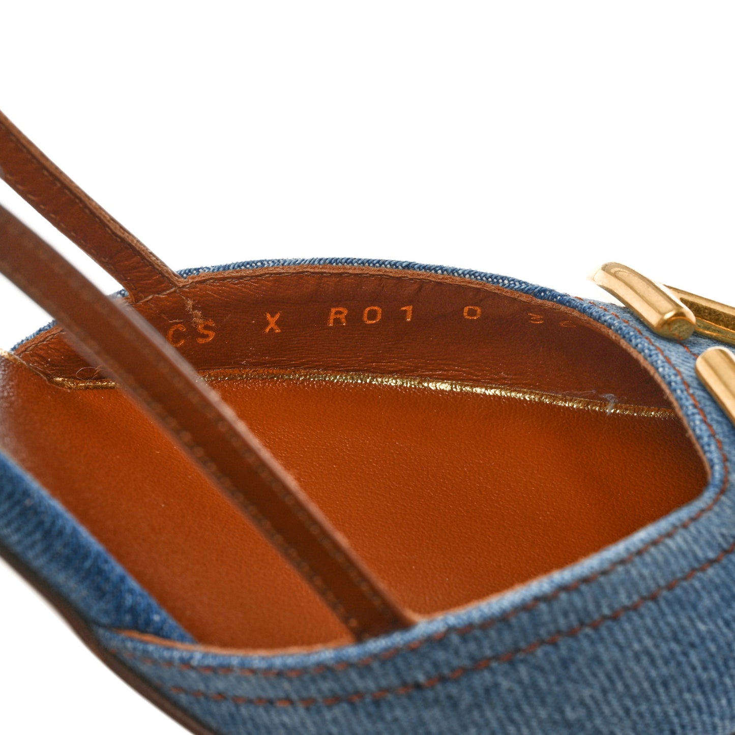 Denim Vlogo Slingback 80mm Pumps 36 Denim Selleria