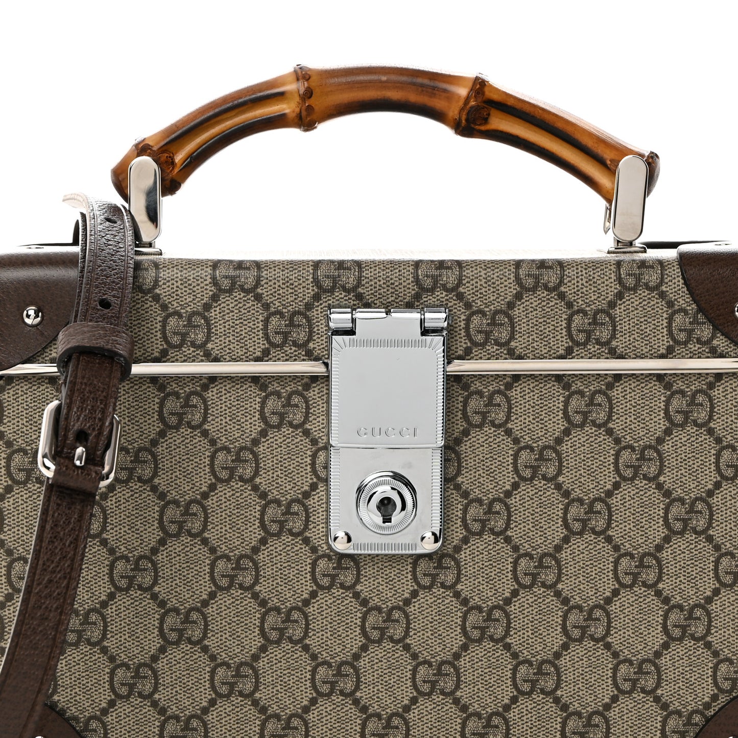 GG Supreme Monogram Globe-Trotter Beauty Case Brown