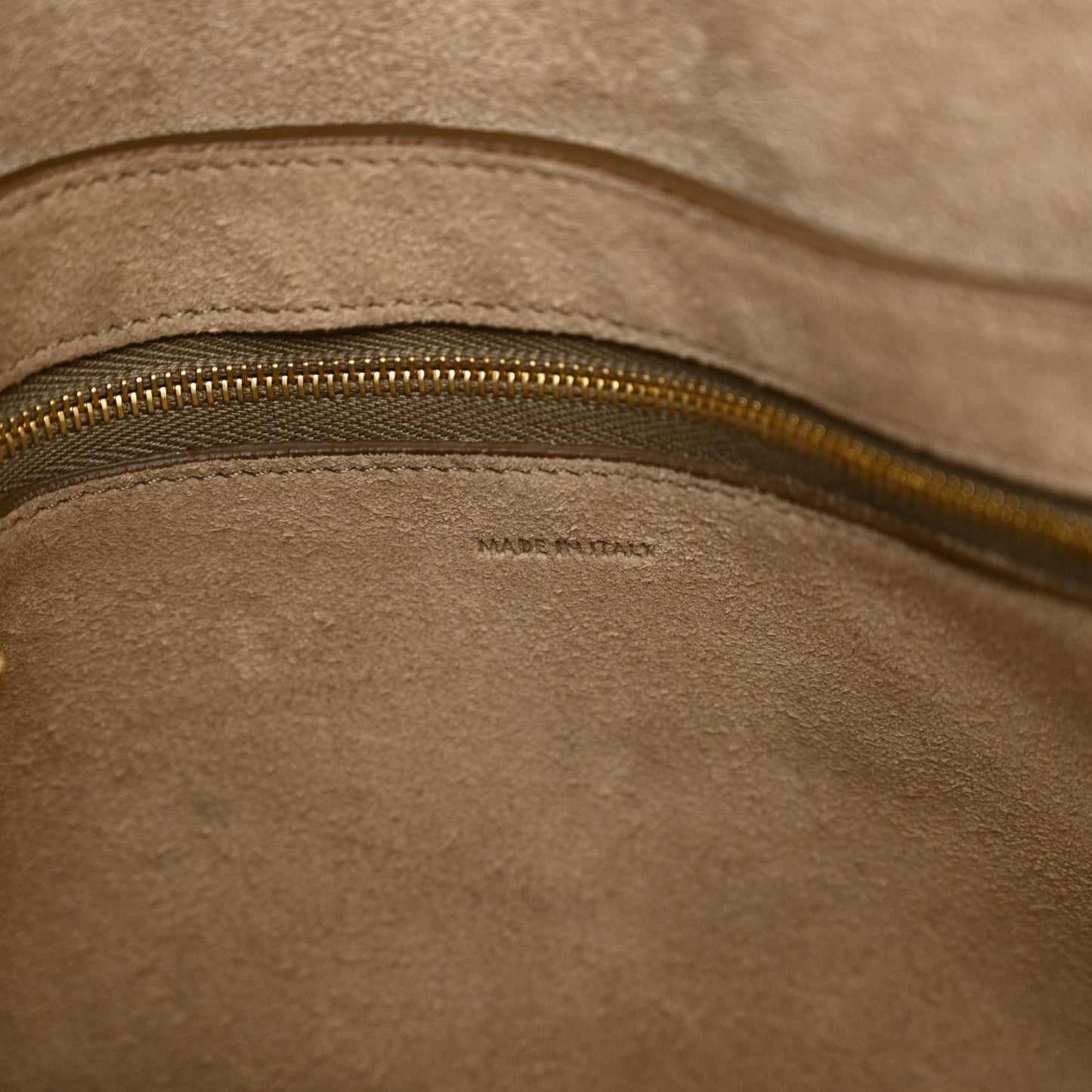 Soft Grained Calfskin Sangle Bucket Bag Taupe