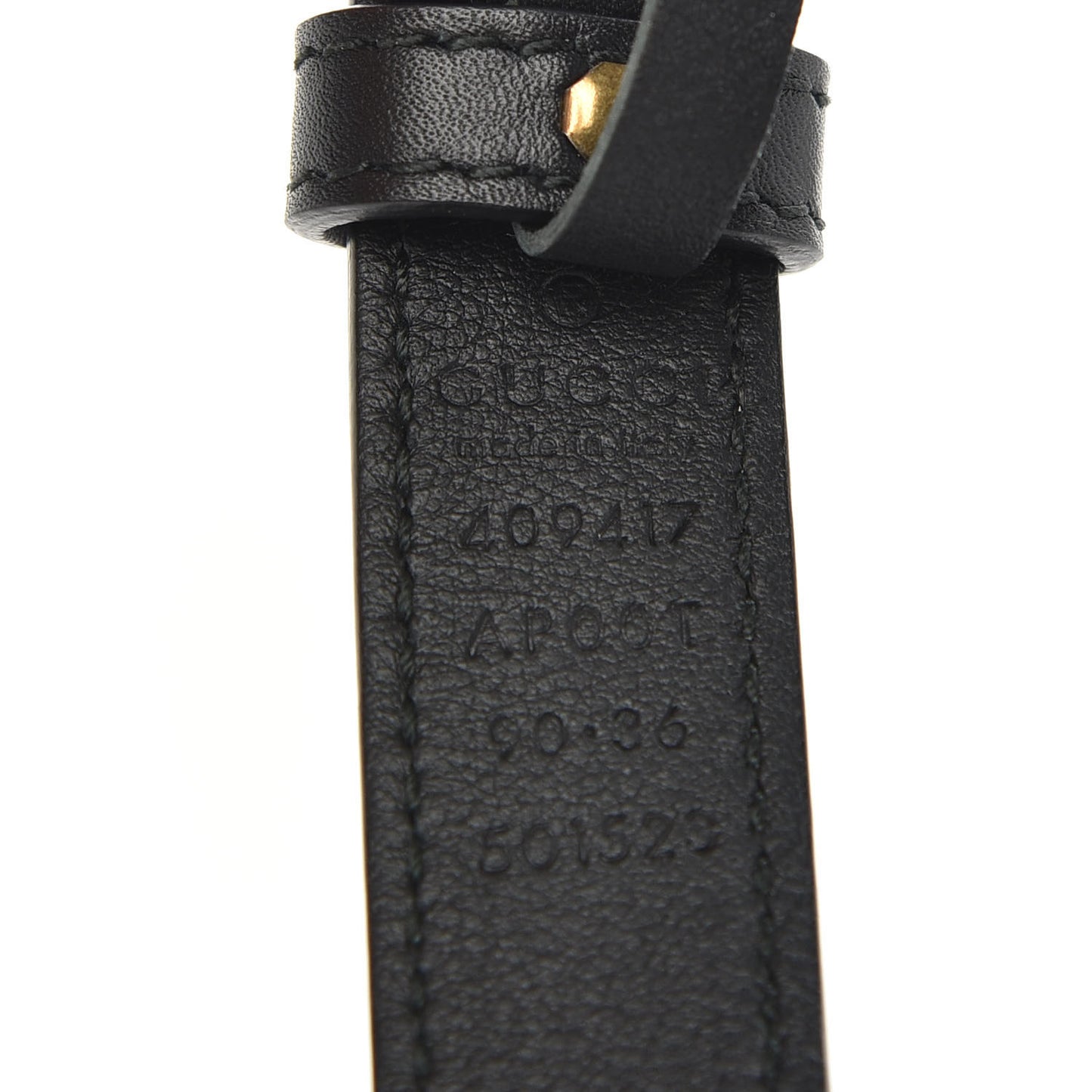Calfskin Double G 20mm Belt 90 36 Black