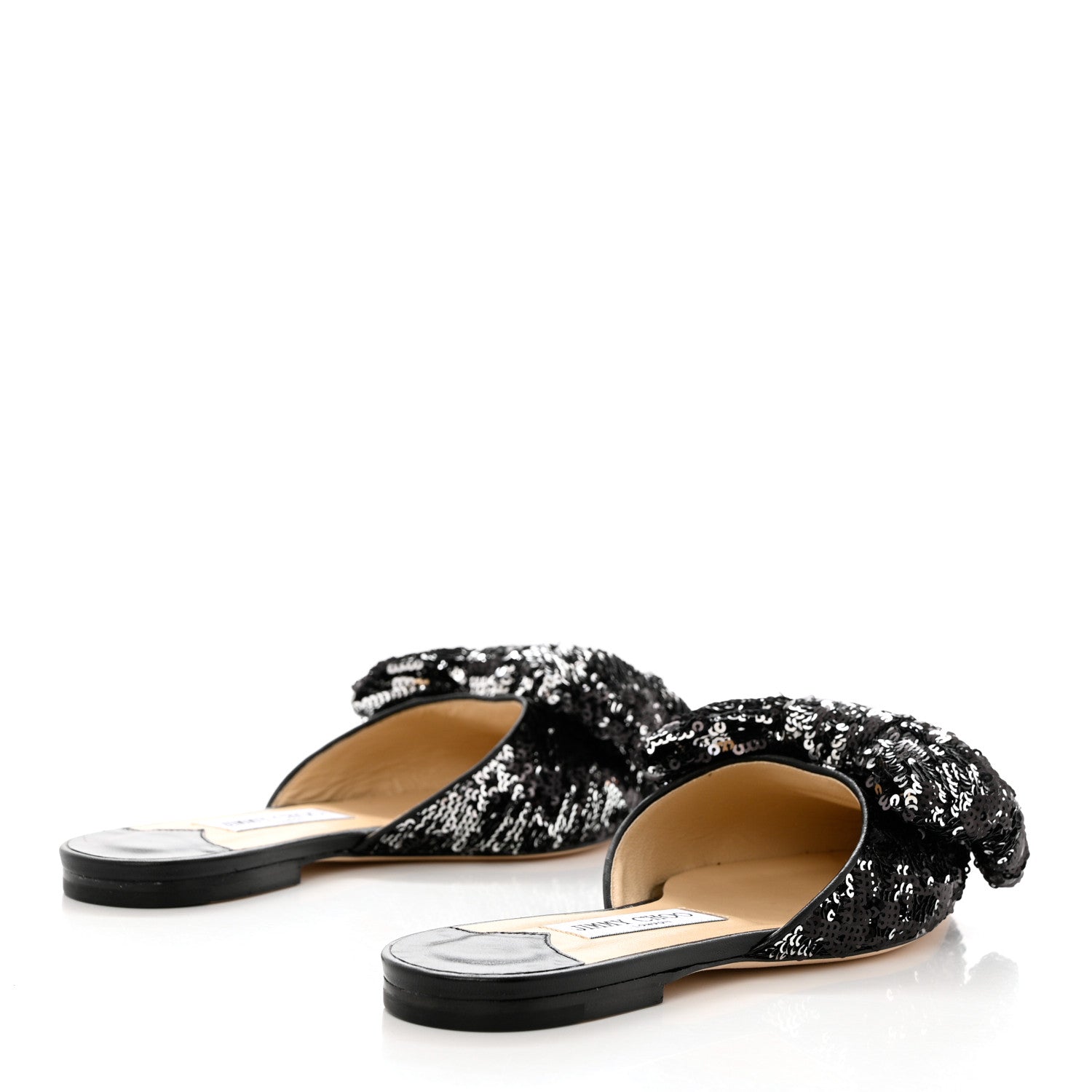 Jimmy Choo Sequin Georgia Mules 38 Black 4 of 7