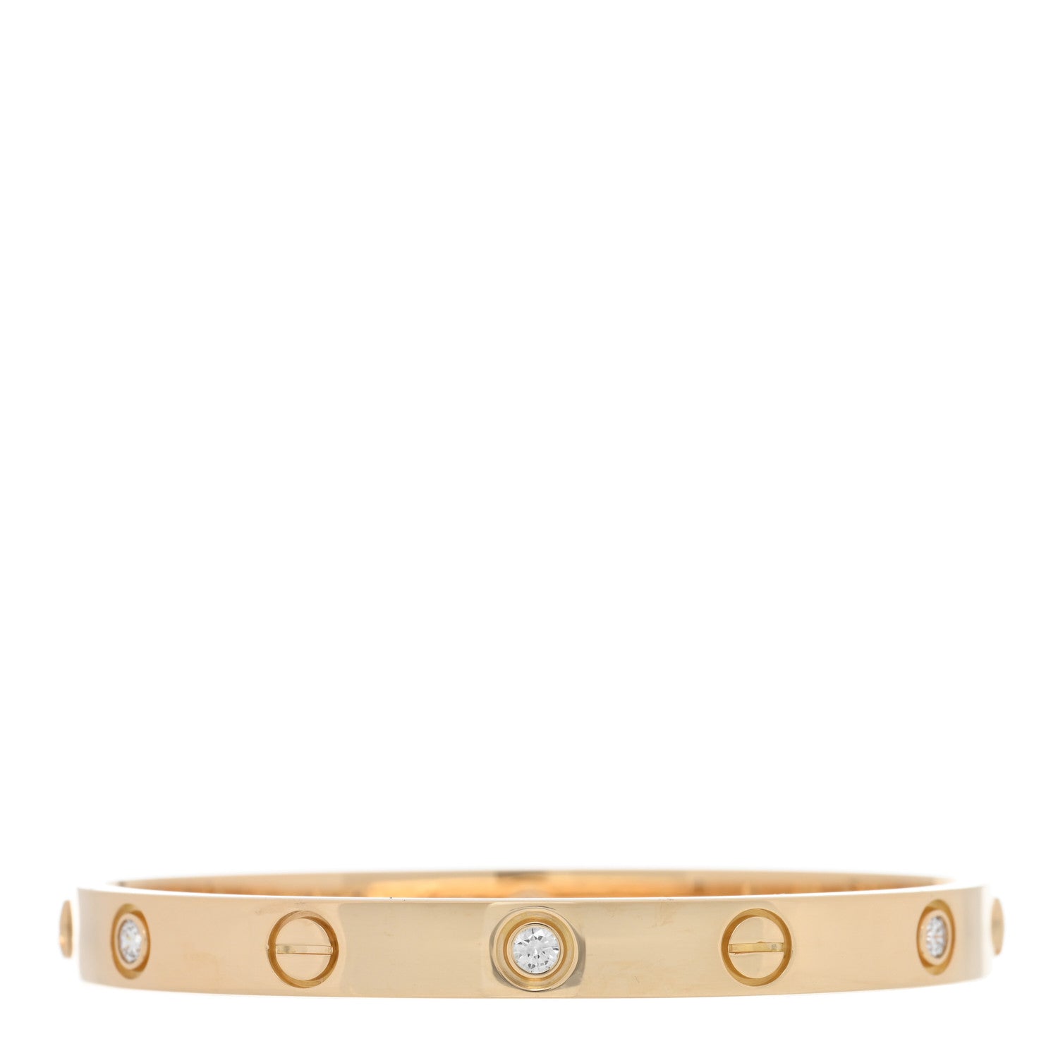 Cartier 18K Yellow Gold 6 Diamond LOVE Bracelet 16 1 of 6