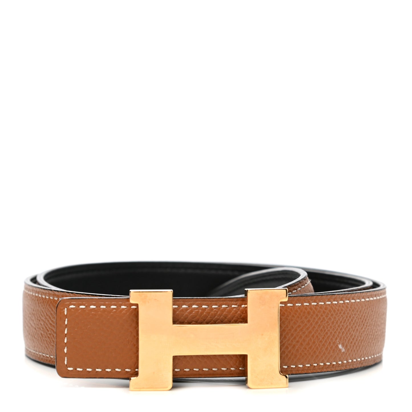 Swift Epsom 24mm Mini Constance H Belt 75 Black Gold